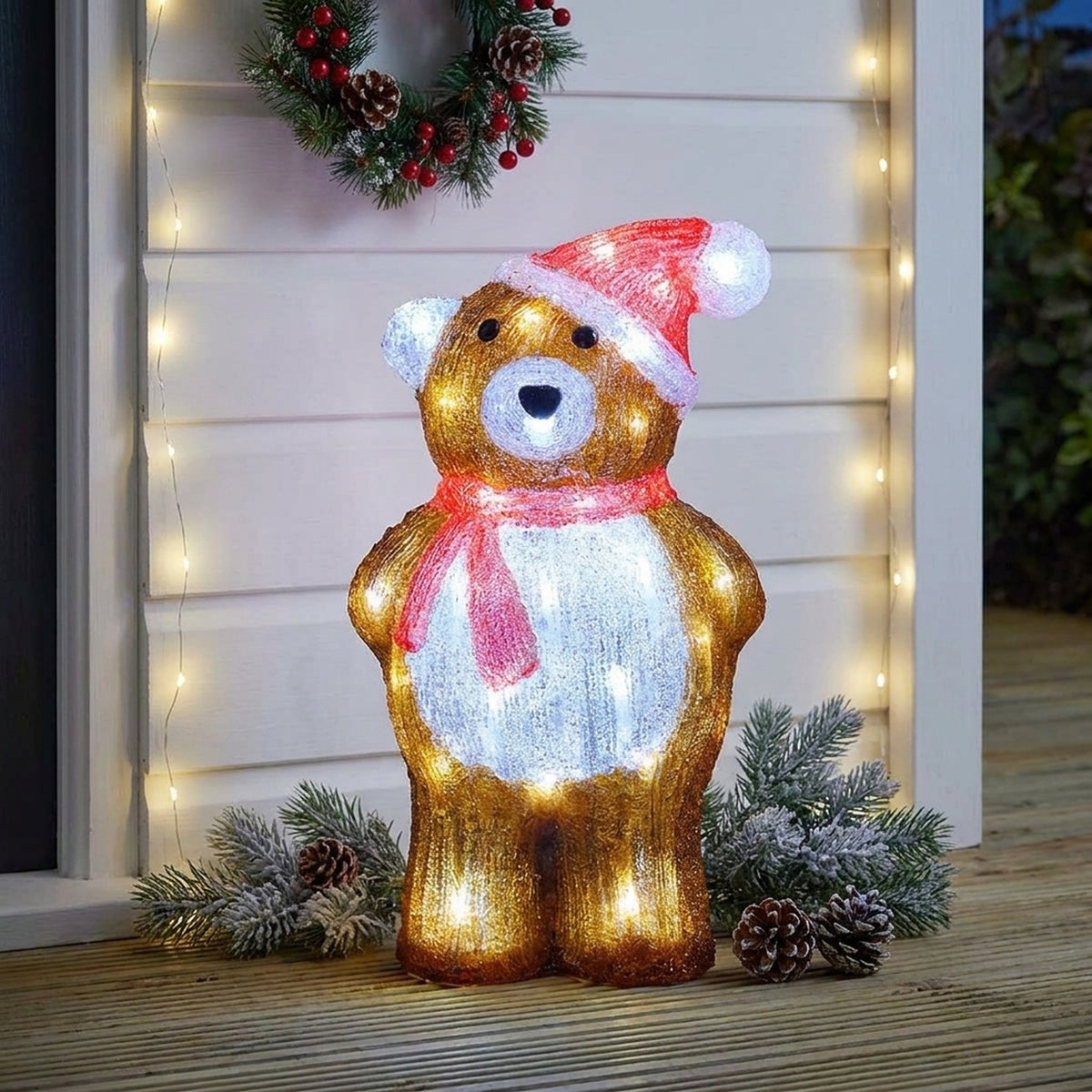 Ice Effect Teddy Bear LED Decoration