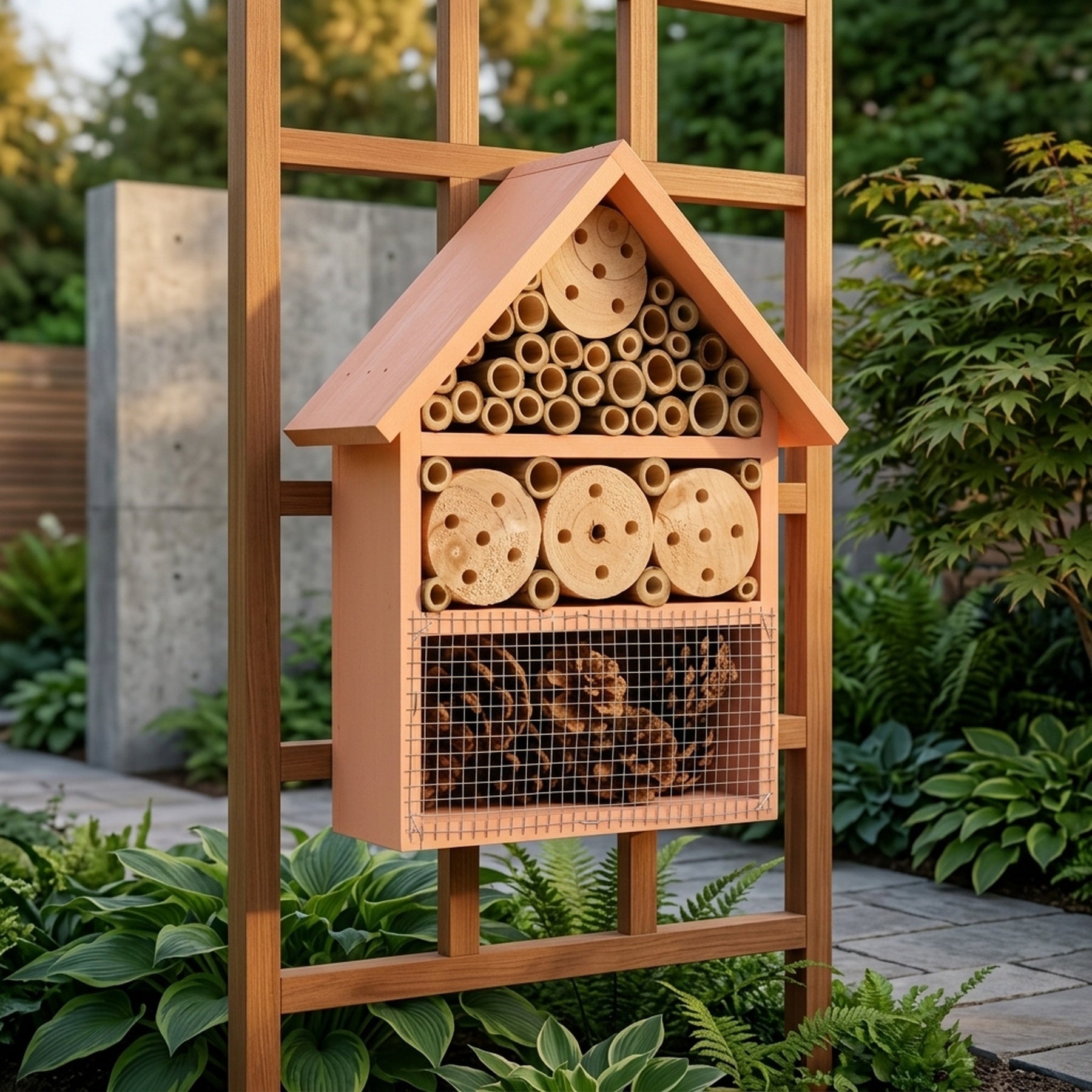 Lunaria Wooden Bee Insect Bug Hotel