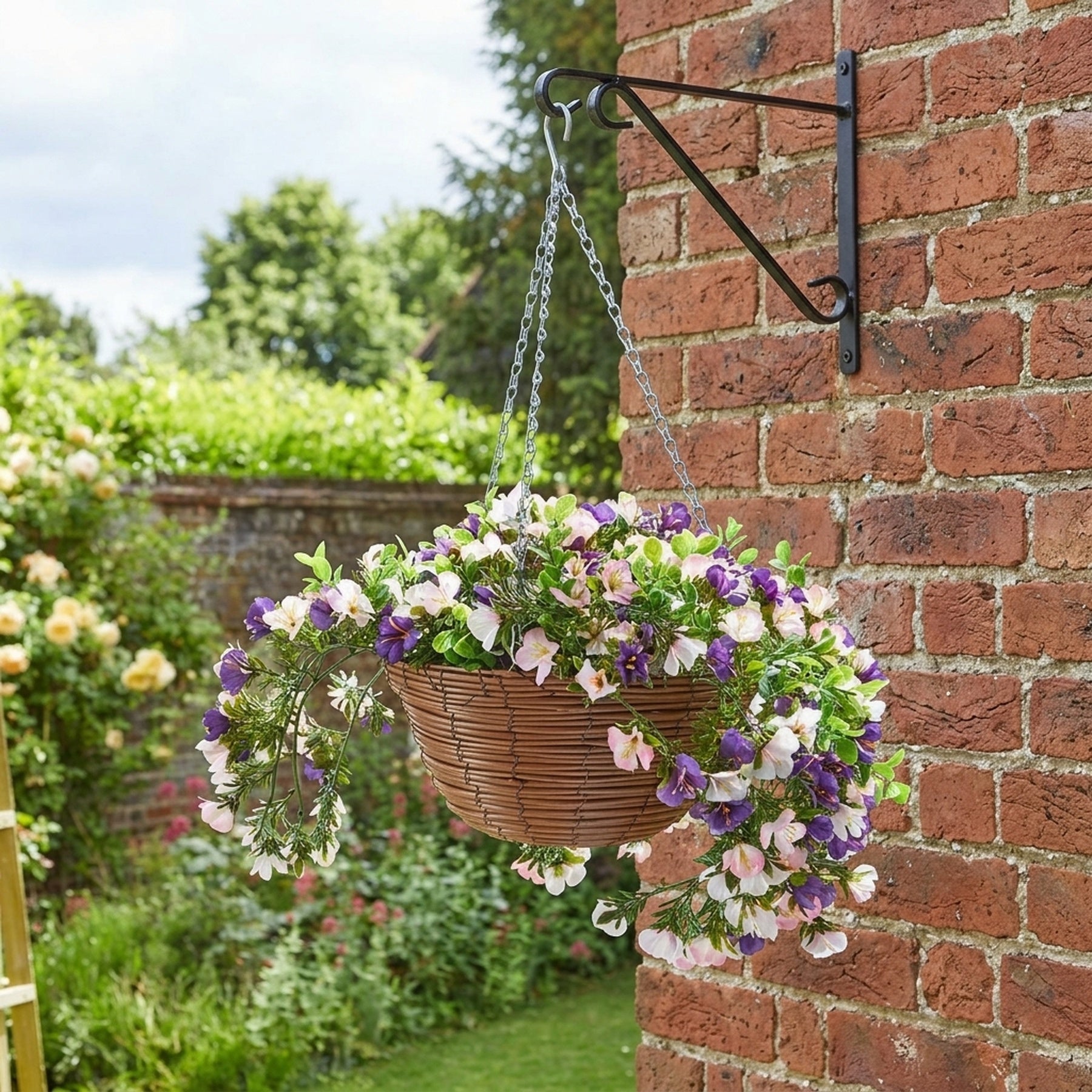 Regal Petunia Artificial Hanging Basket
