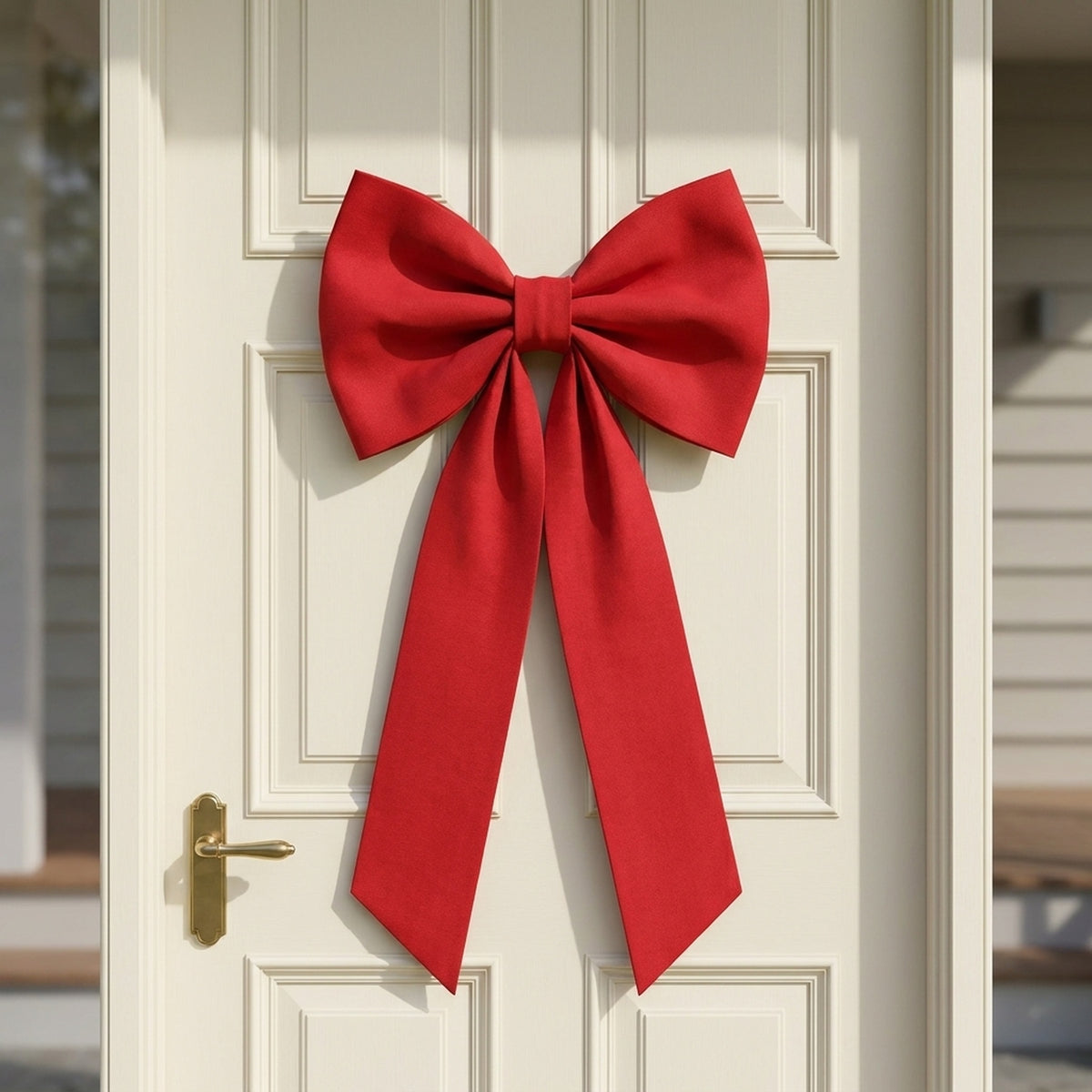 Large Double Layer Fabric Door Bow