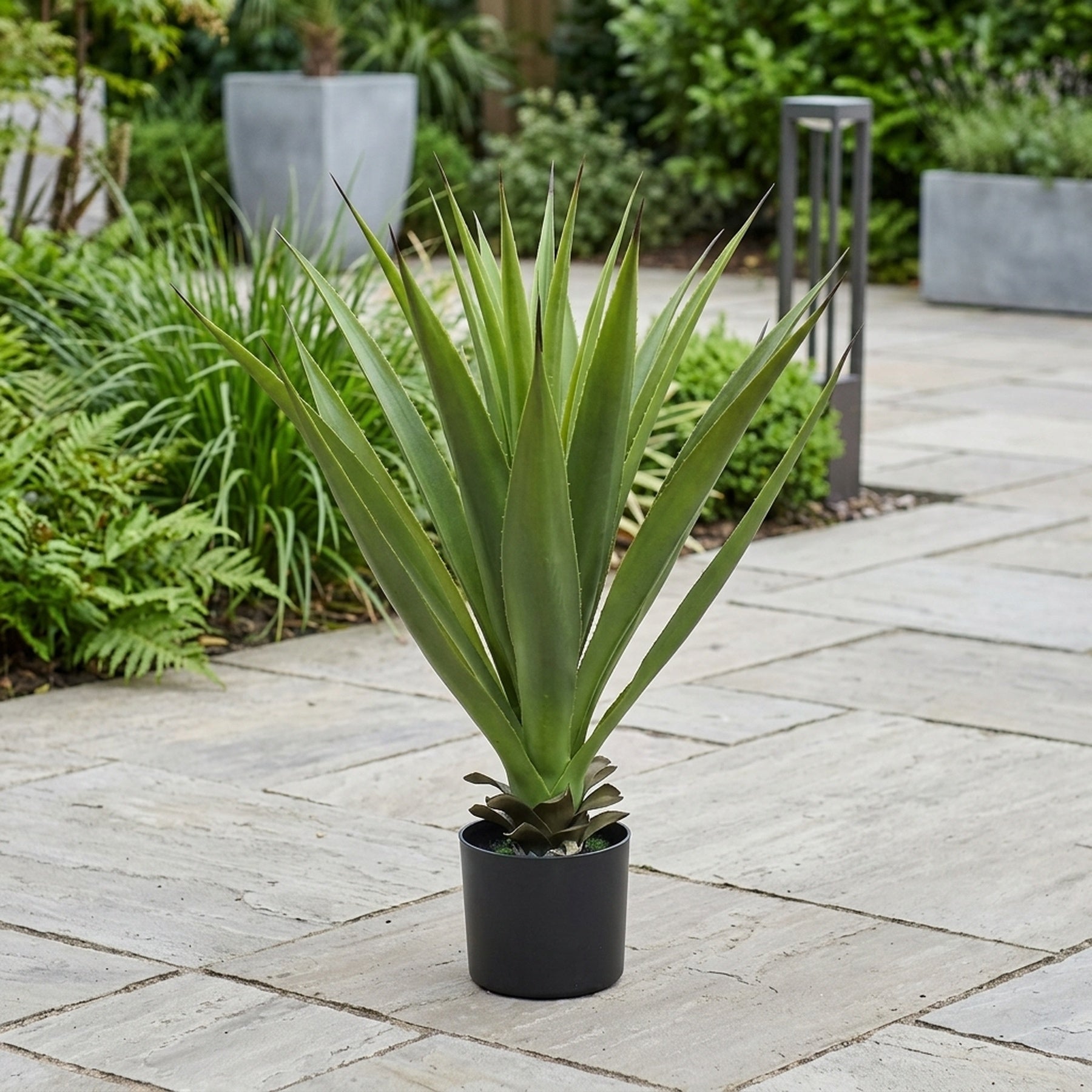 Realistic Artificial Potted Sisal Garden Plant