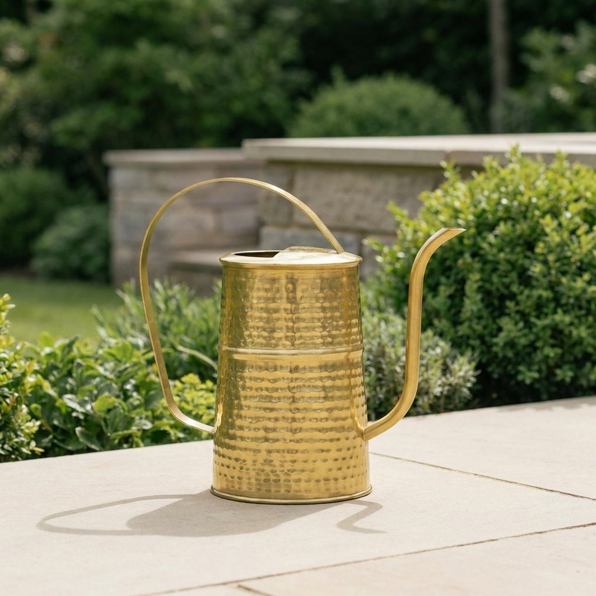 Polished Gold Metal Watering Can