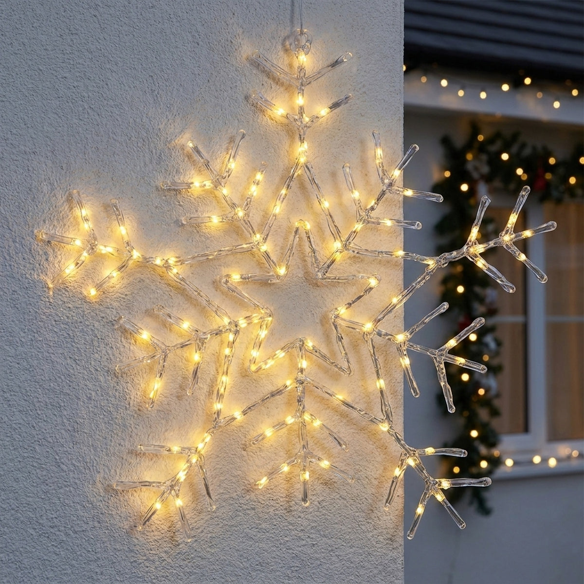 Radiant LED Snowflake Window Display Light