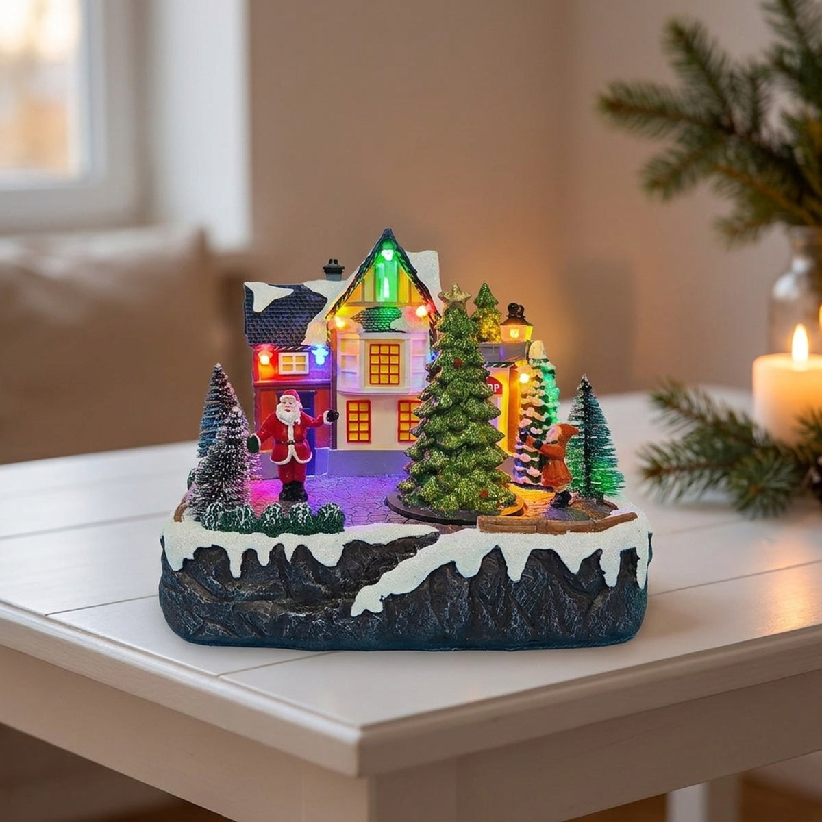 Animated LED Christmas Village Display