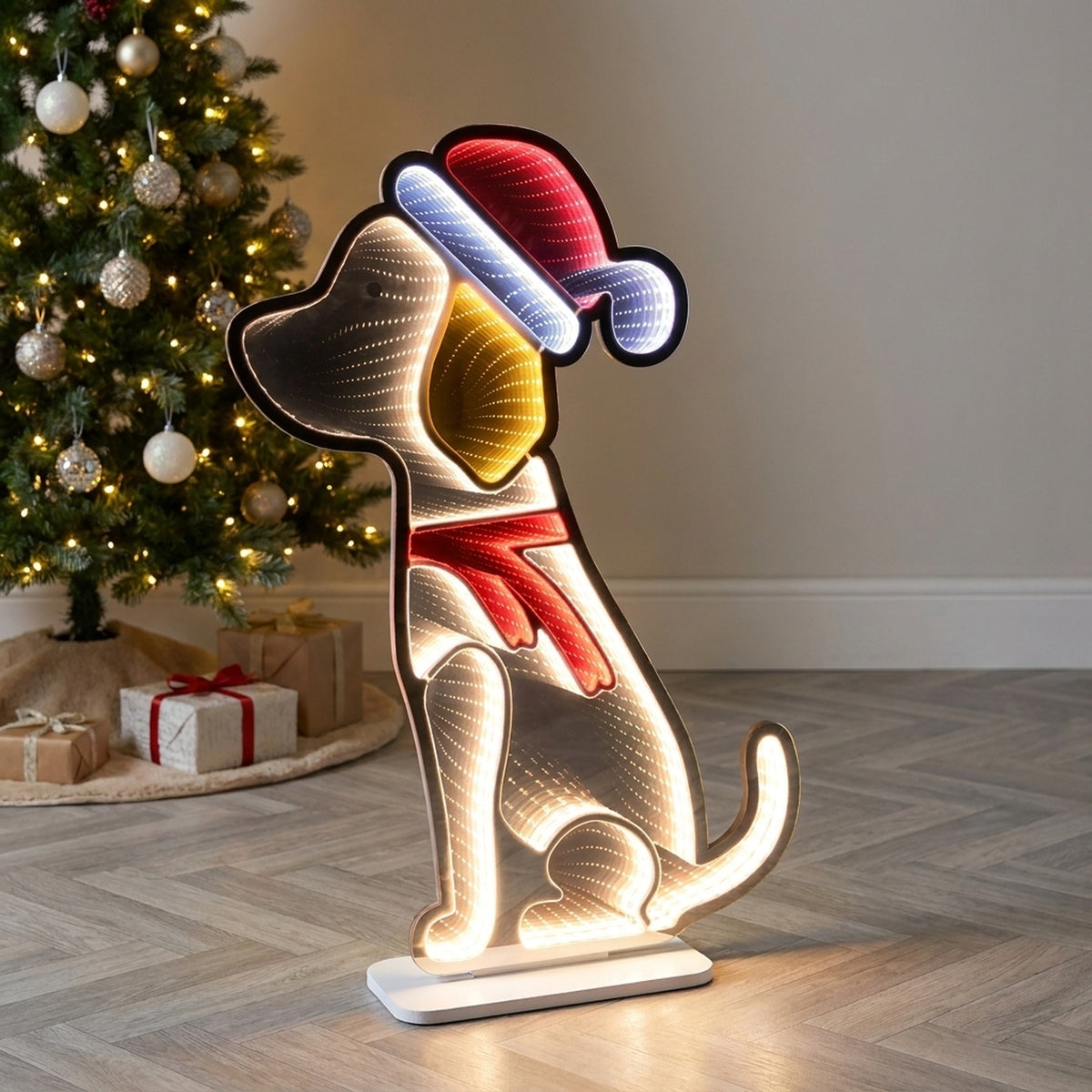 Mains Operated LED Infinity Light Dog
