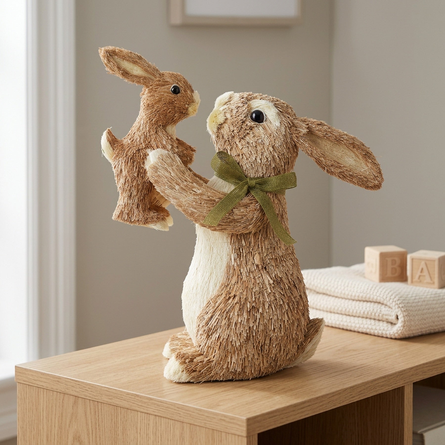 Mummy Rabbit With Baby Easter Ornament
