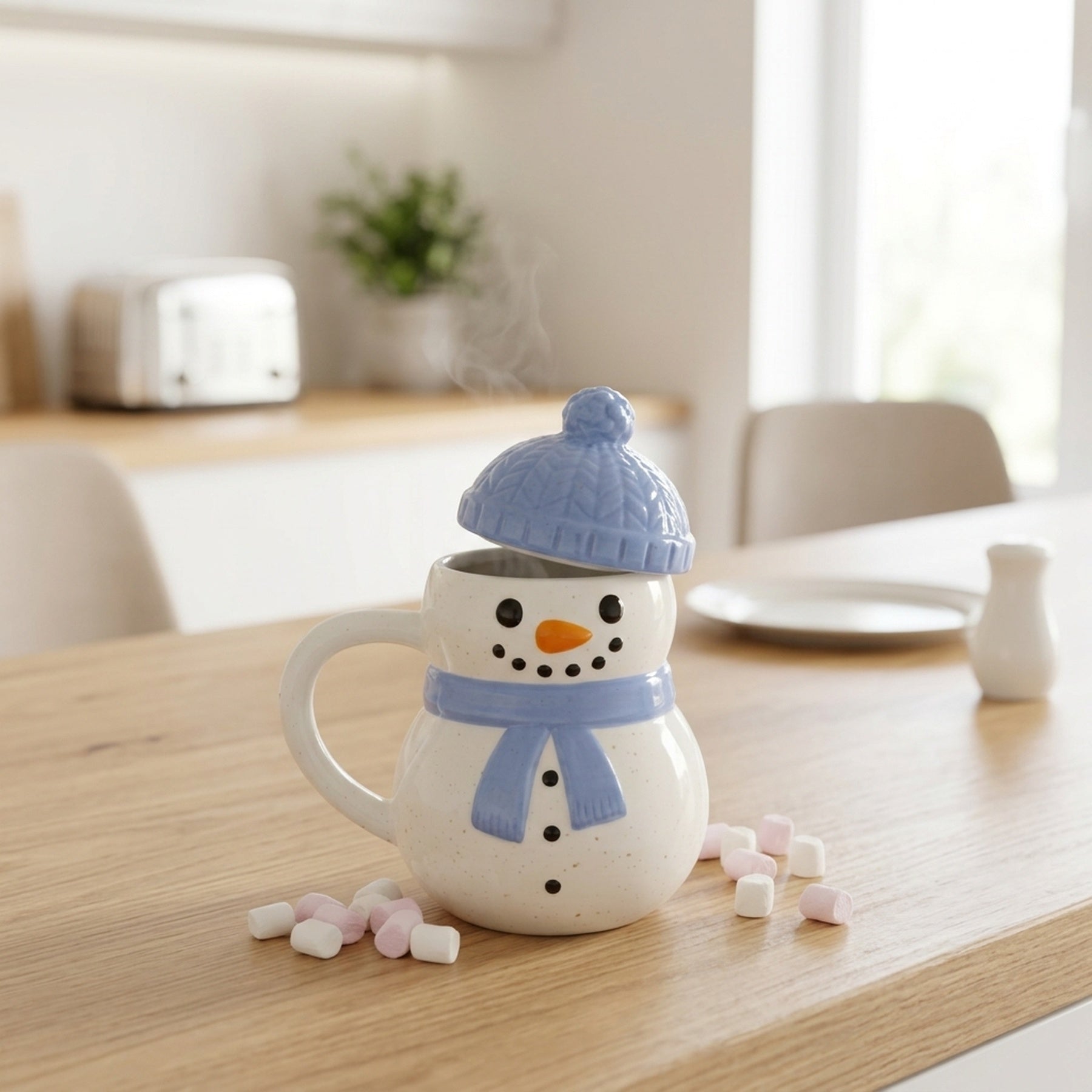 Winter Snowman Decorative Lidded Mug
