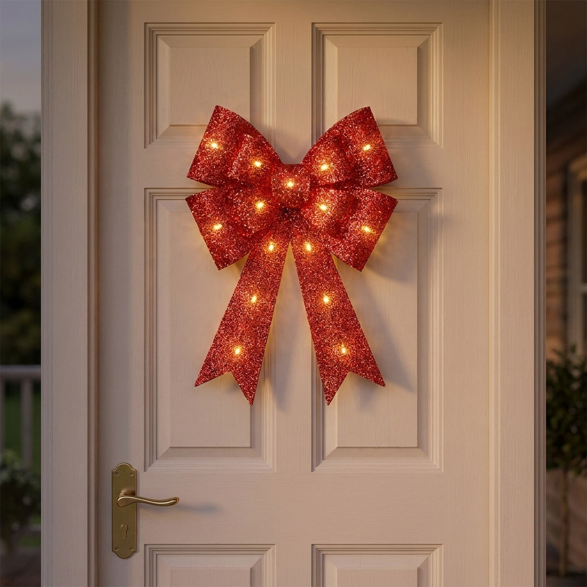 Illuminated LED Christmas Bow Decoration