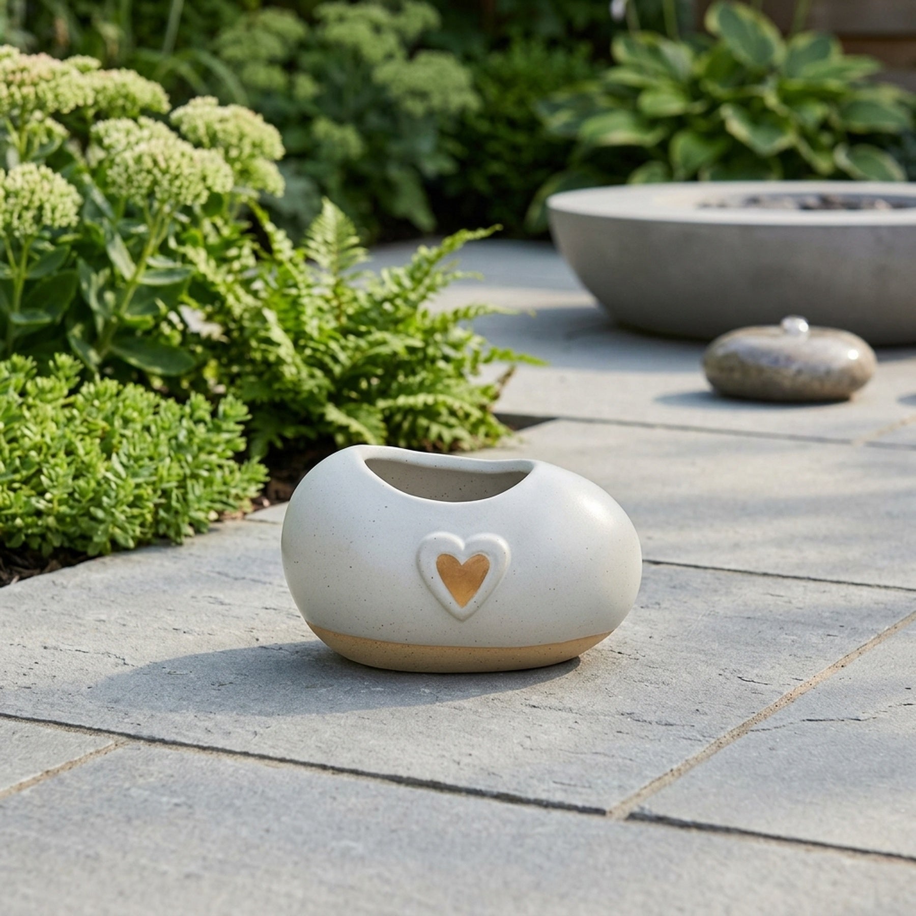 Ceramic Heart Cutout Small Planter