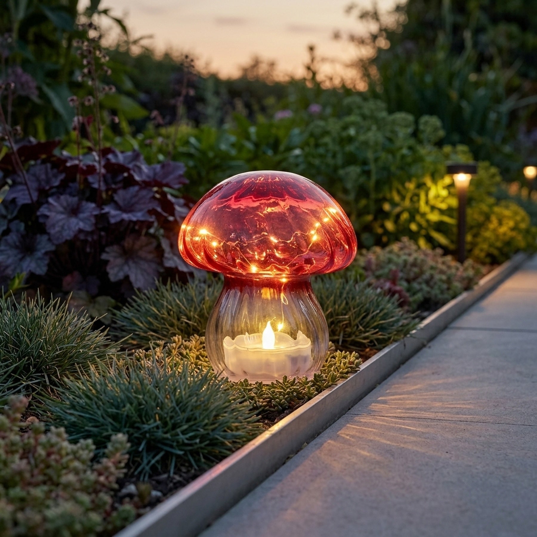 Crystal Shroom Solar Garden Light