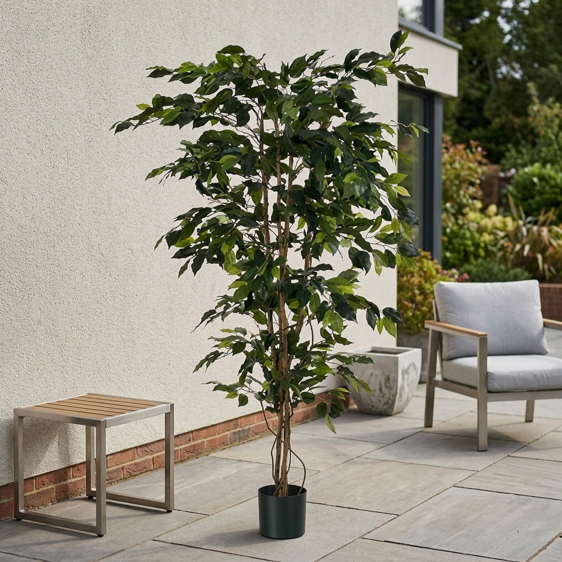 Lifelike Green Fiscus Potted Tree