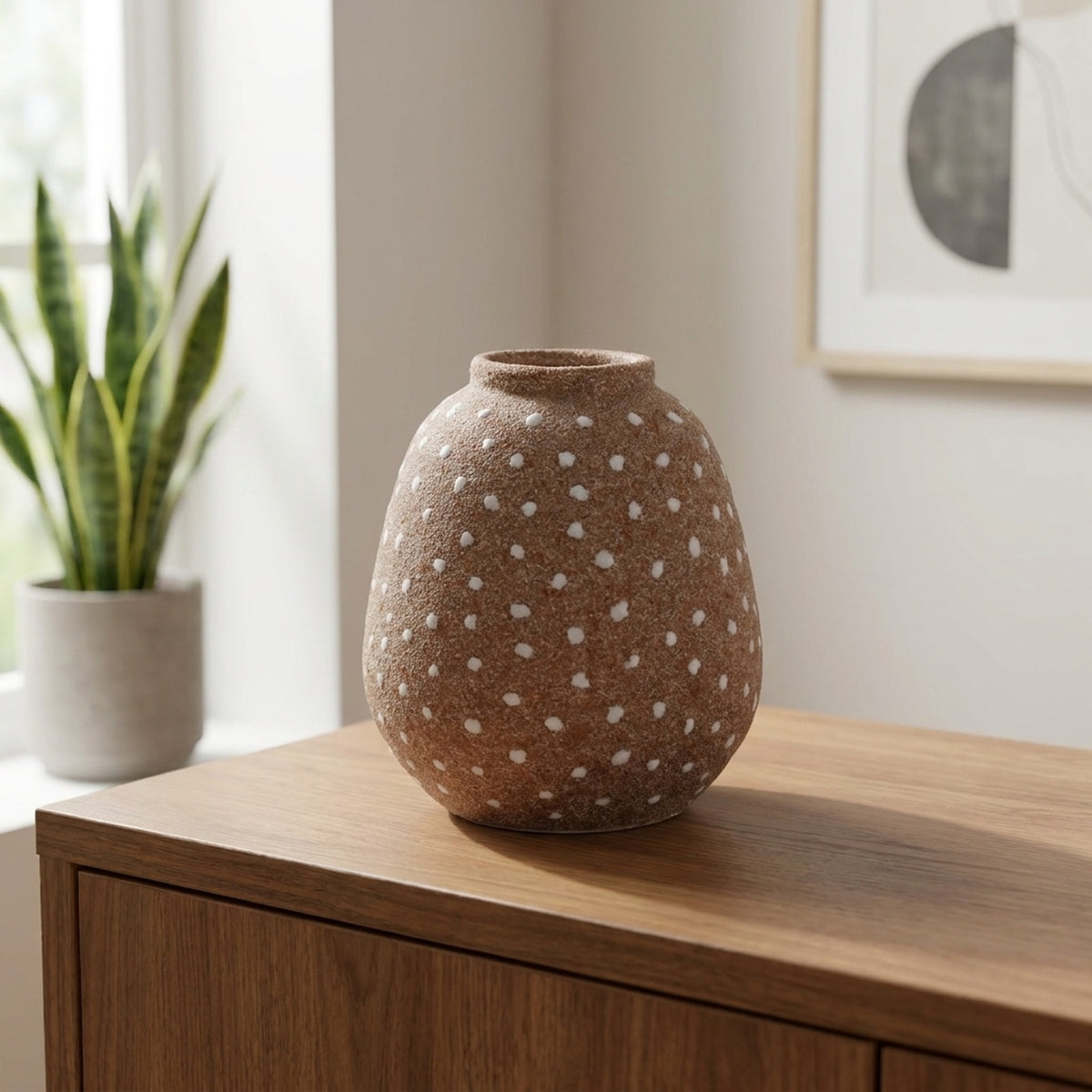 Spoty Patterned Decorative Display Vase