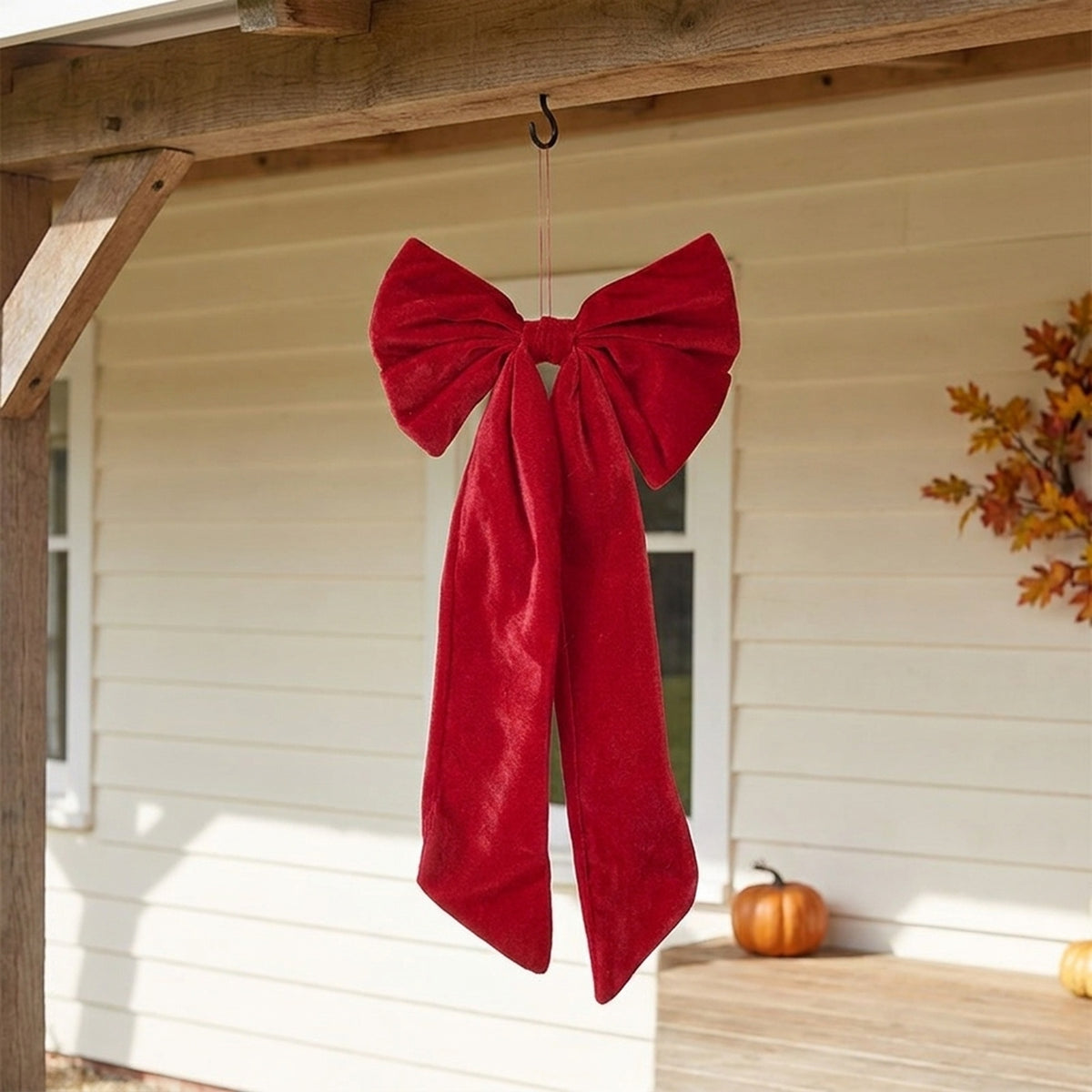 Classic Red Decorative Long Bow Ornament