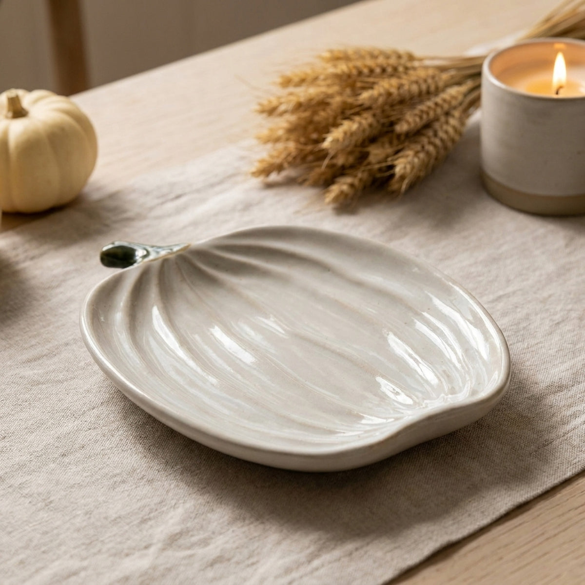 Autumnal Ceramic Pumpkin Trinket Dish