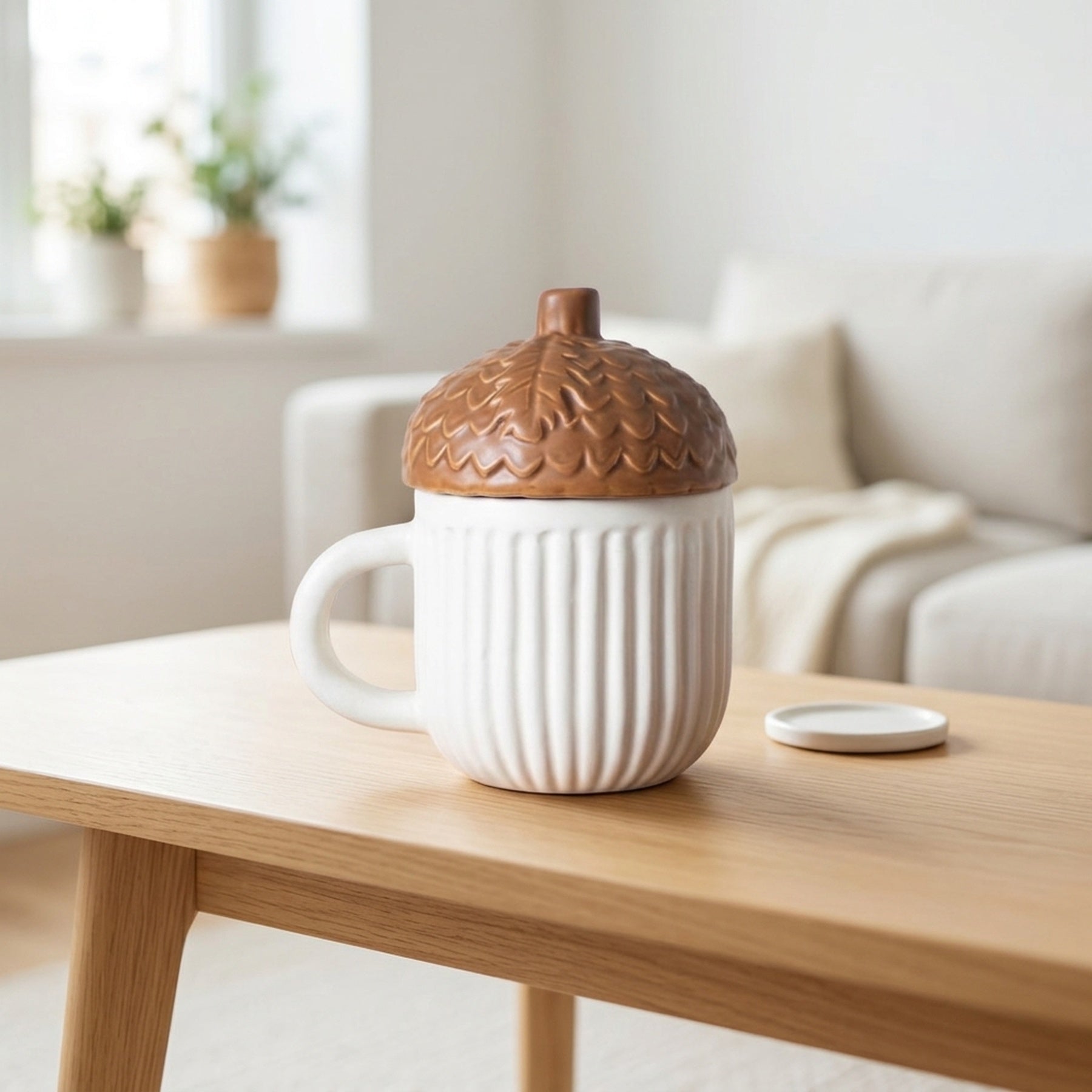 Decorative Autumn Acorn Shaped Mug