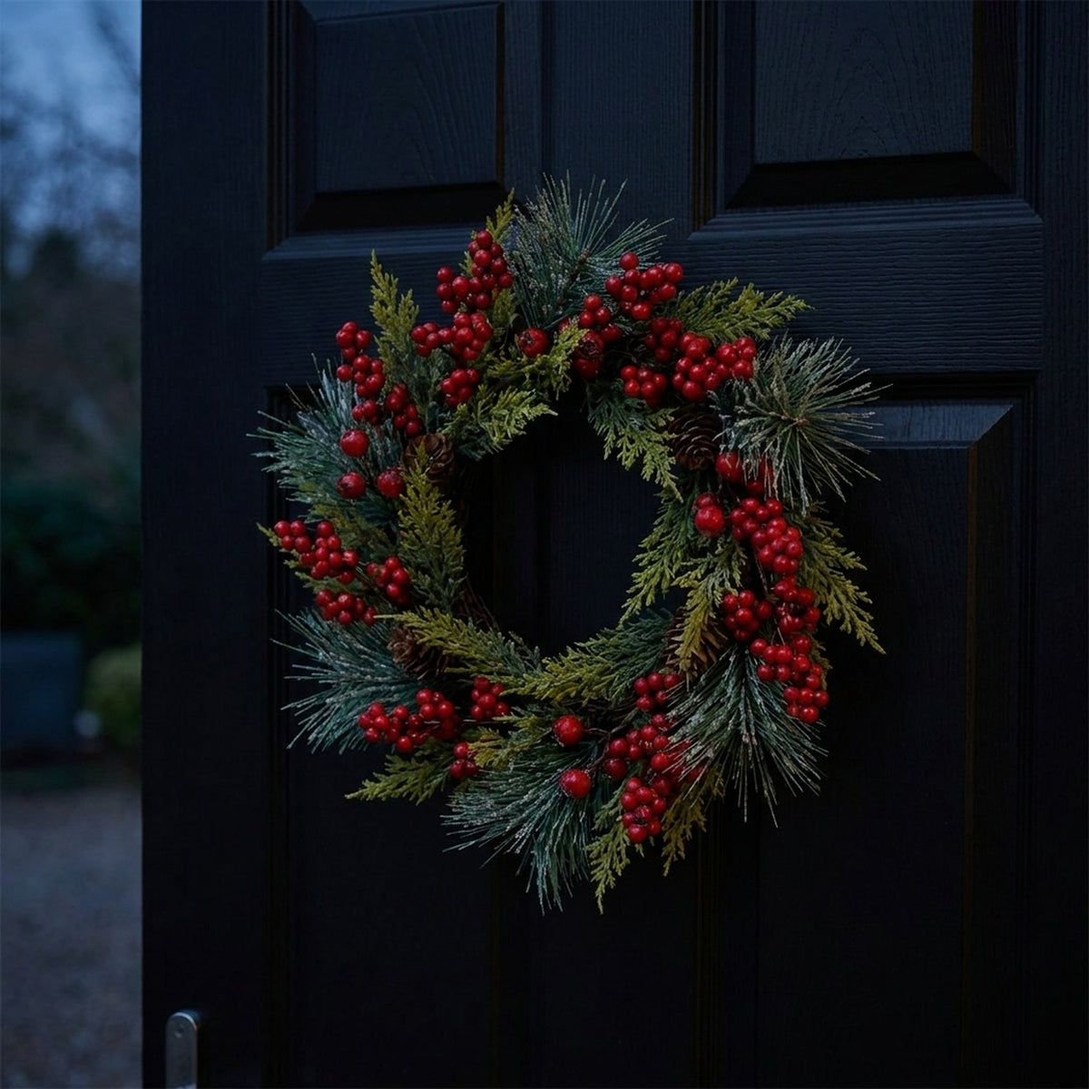 Glowing Glass Hurricane Centrepiece Wreath