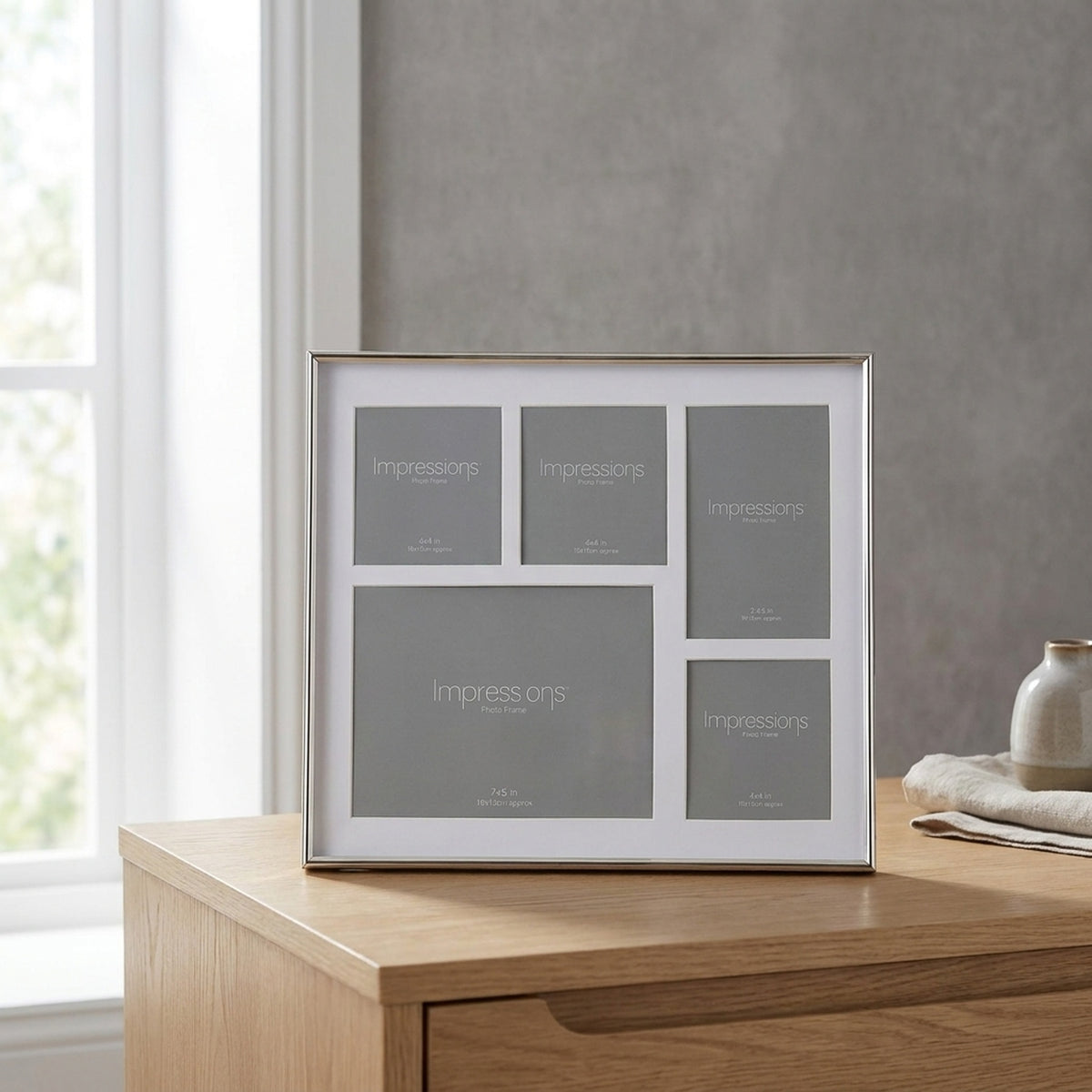 Multi Aperture Silver Plated Photo Frame