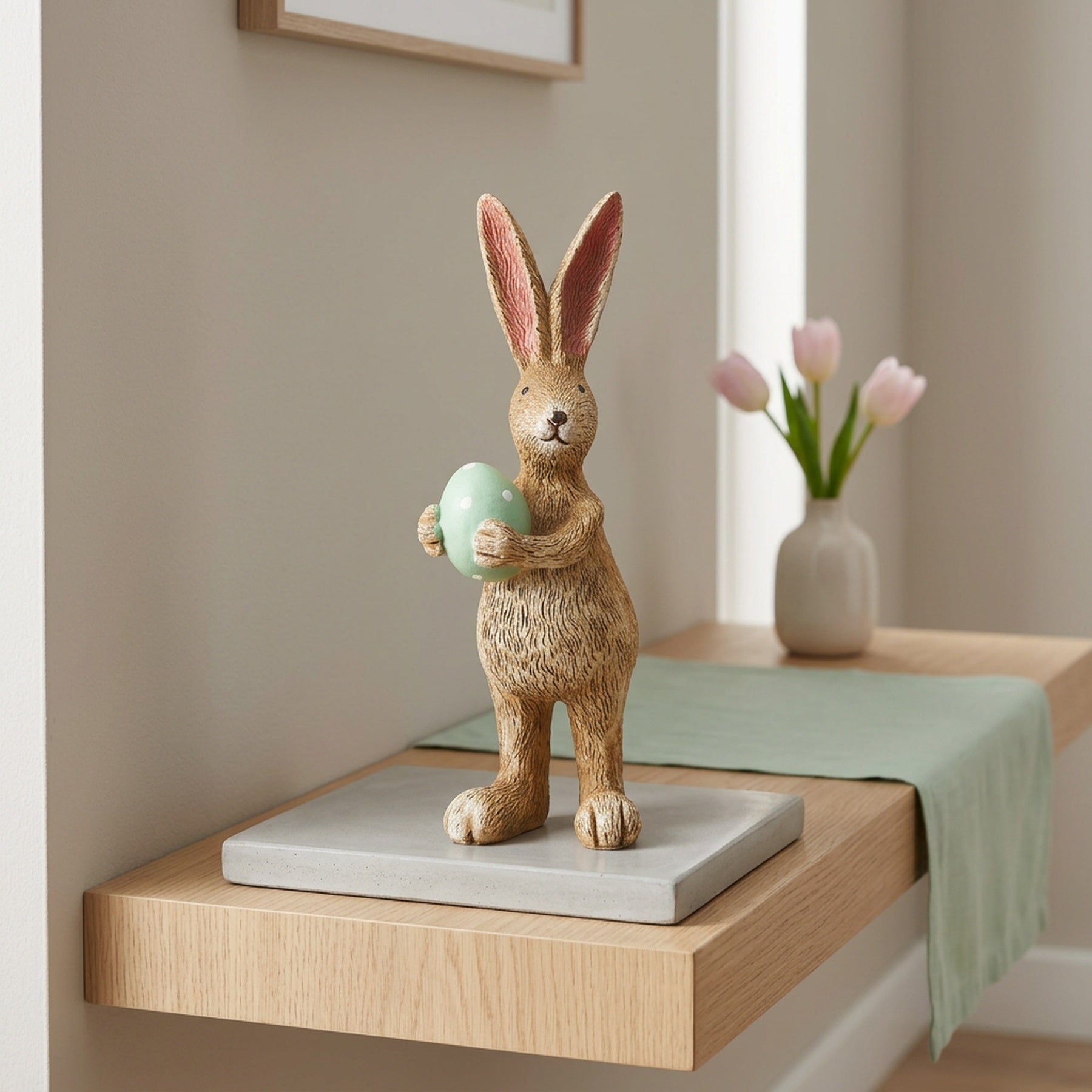 Jasper Rabbit Green Egg Easter Ornament