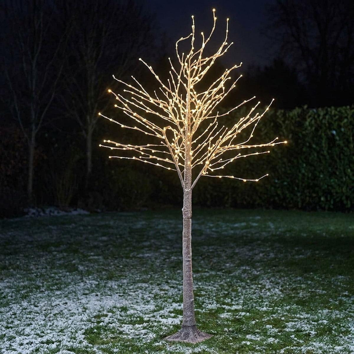 Tall Winter LED Snowy Effect Twig Tree