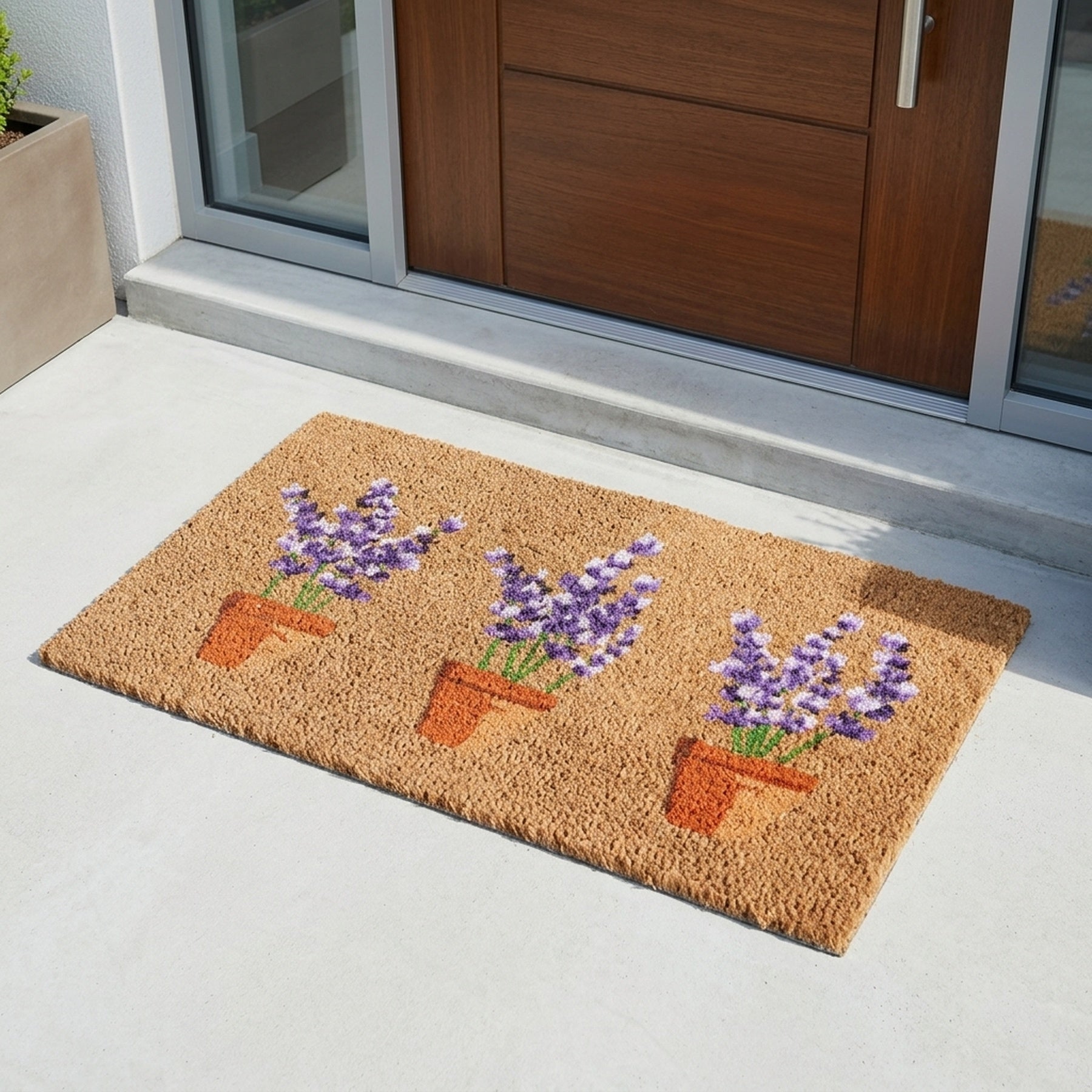 Lavenders Decorative Natural Coir Doormat