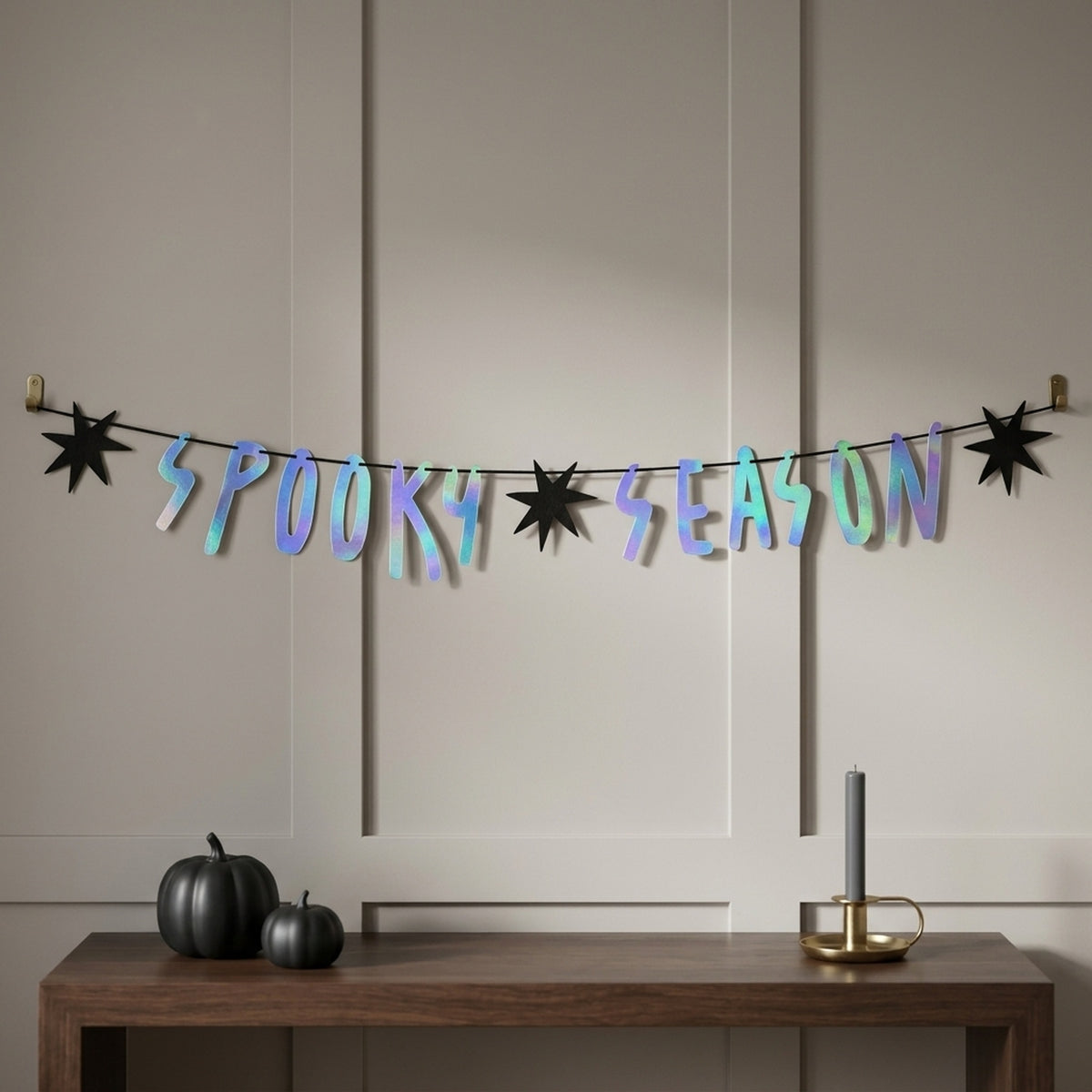 Holographic Foil Spooky Halloween Bunting