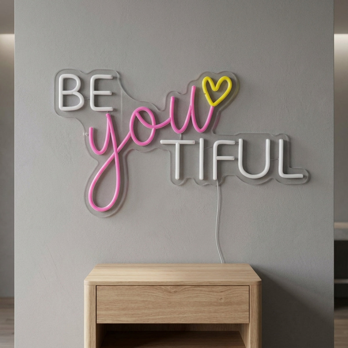 Be Youtiful USB-Powered Neon Style Wall Sign