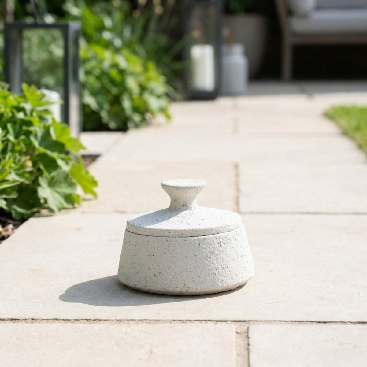 Decorative Speckled Storage Pot