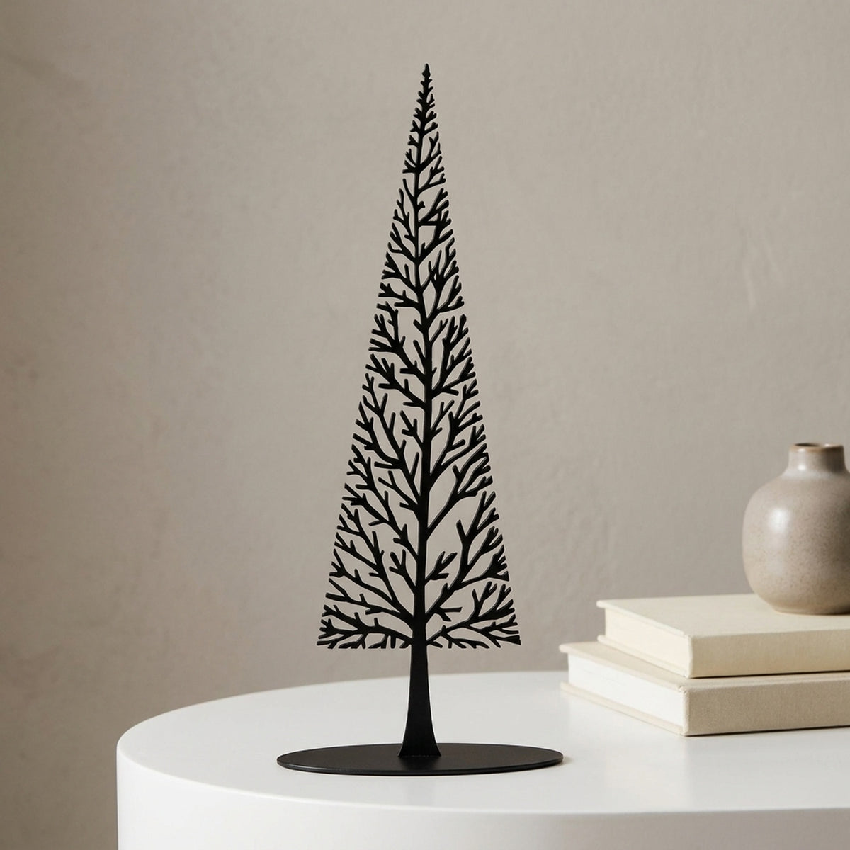 Black Iron Tree Sculpture Ornament