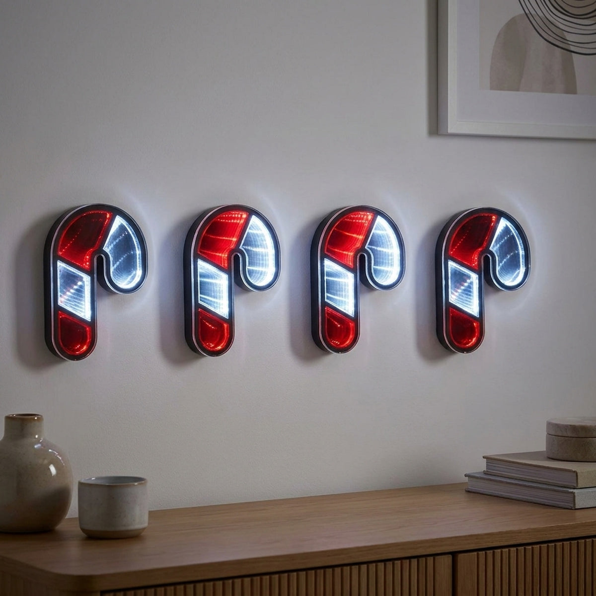 Set of Four Infinity Effect Light-Up Stakes