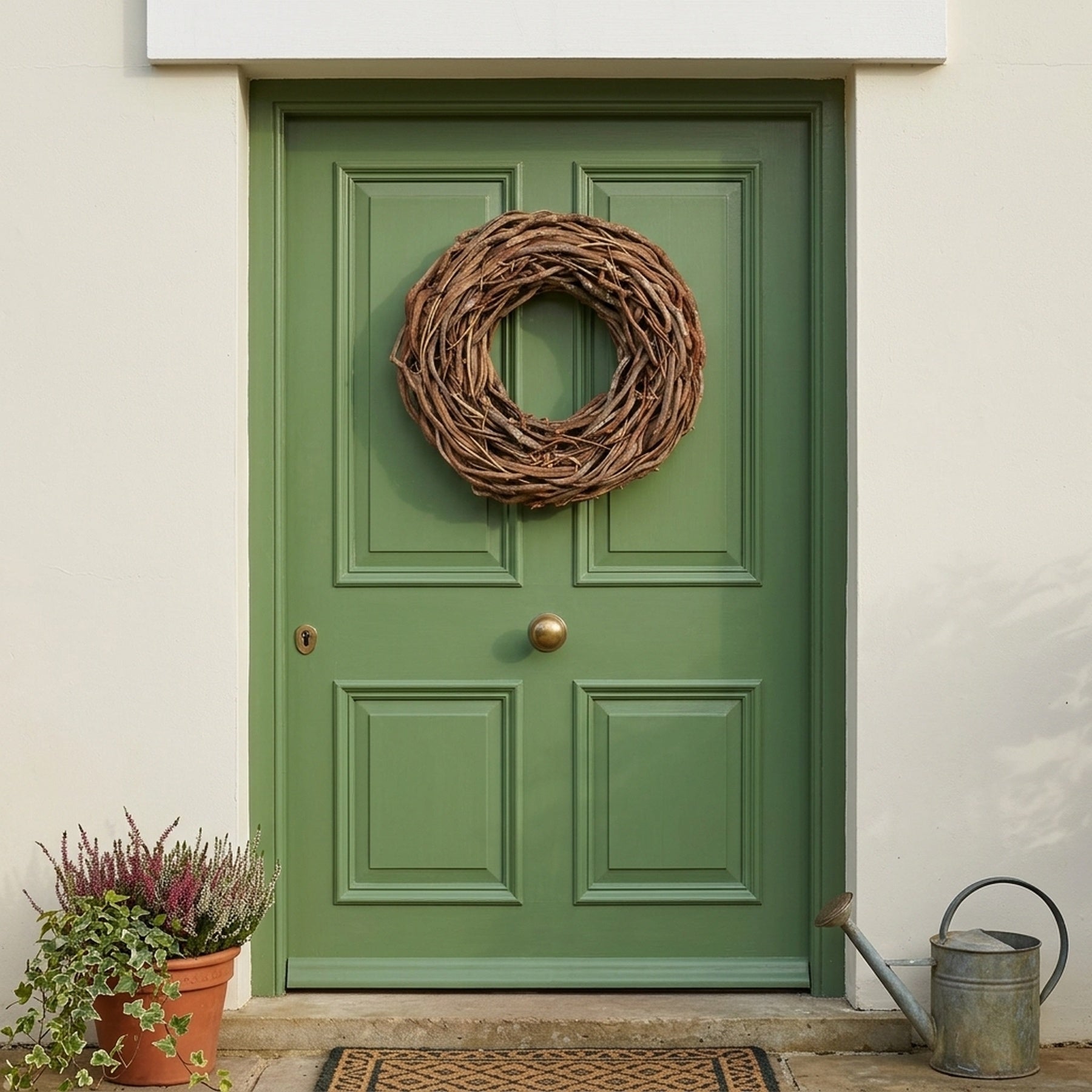 Natural Flat Decorative Rattan Wreath