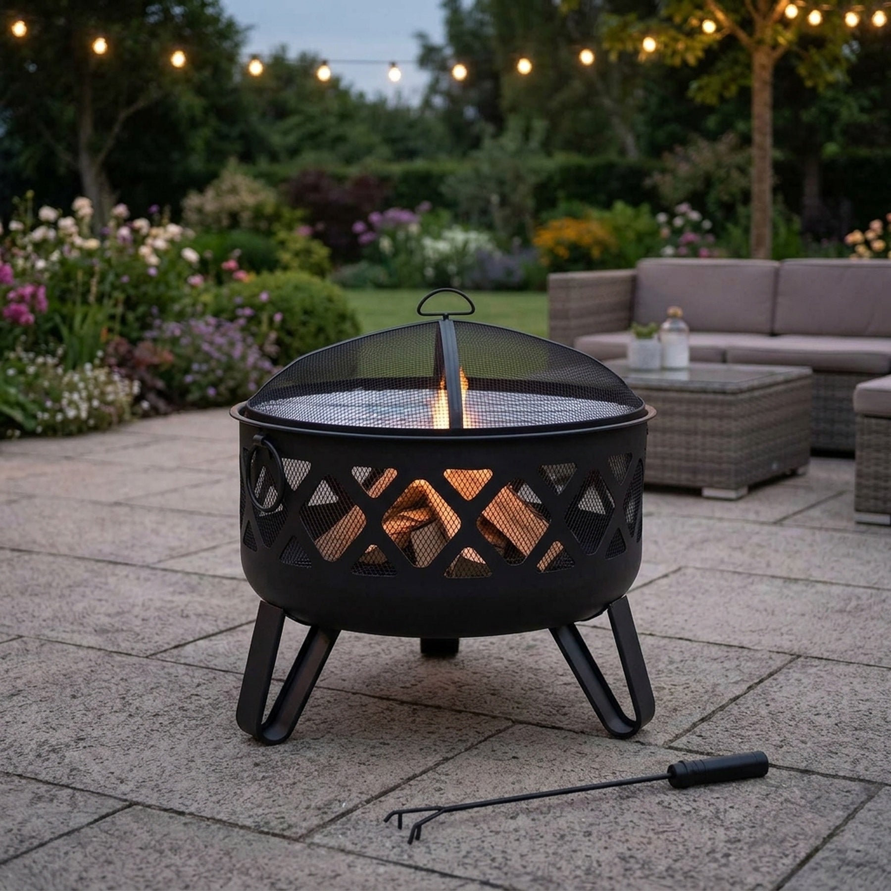 Dana Lattice Design Deepbowl Firepit