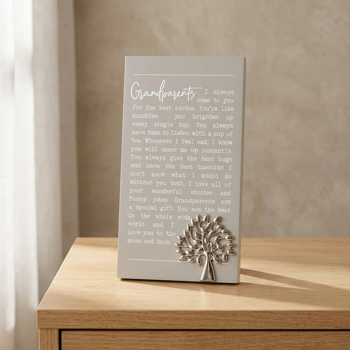 Grandparents Heartfelt Sentimental Standing Plaque