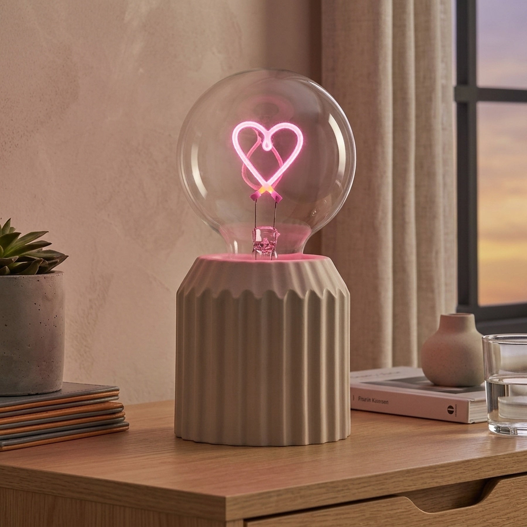 Maison Heart Neon Effect LED Table Lamp