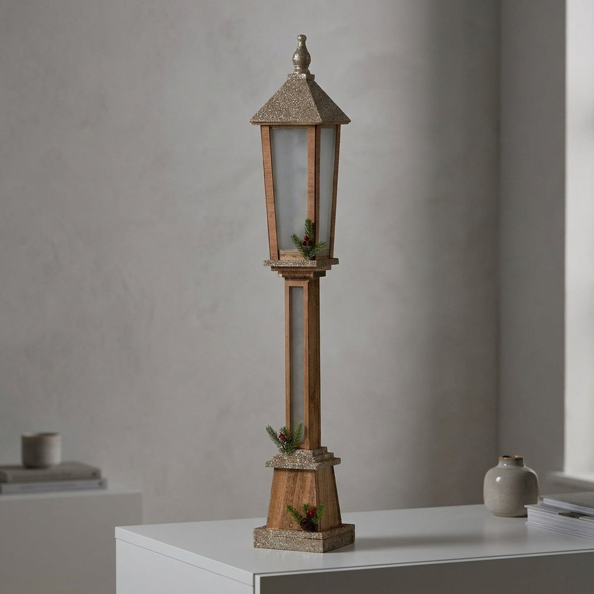 Glitter Natural Lamp Post Lantern Light