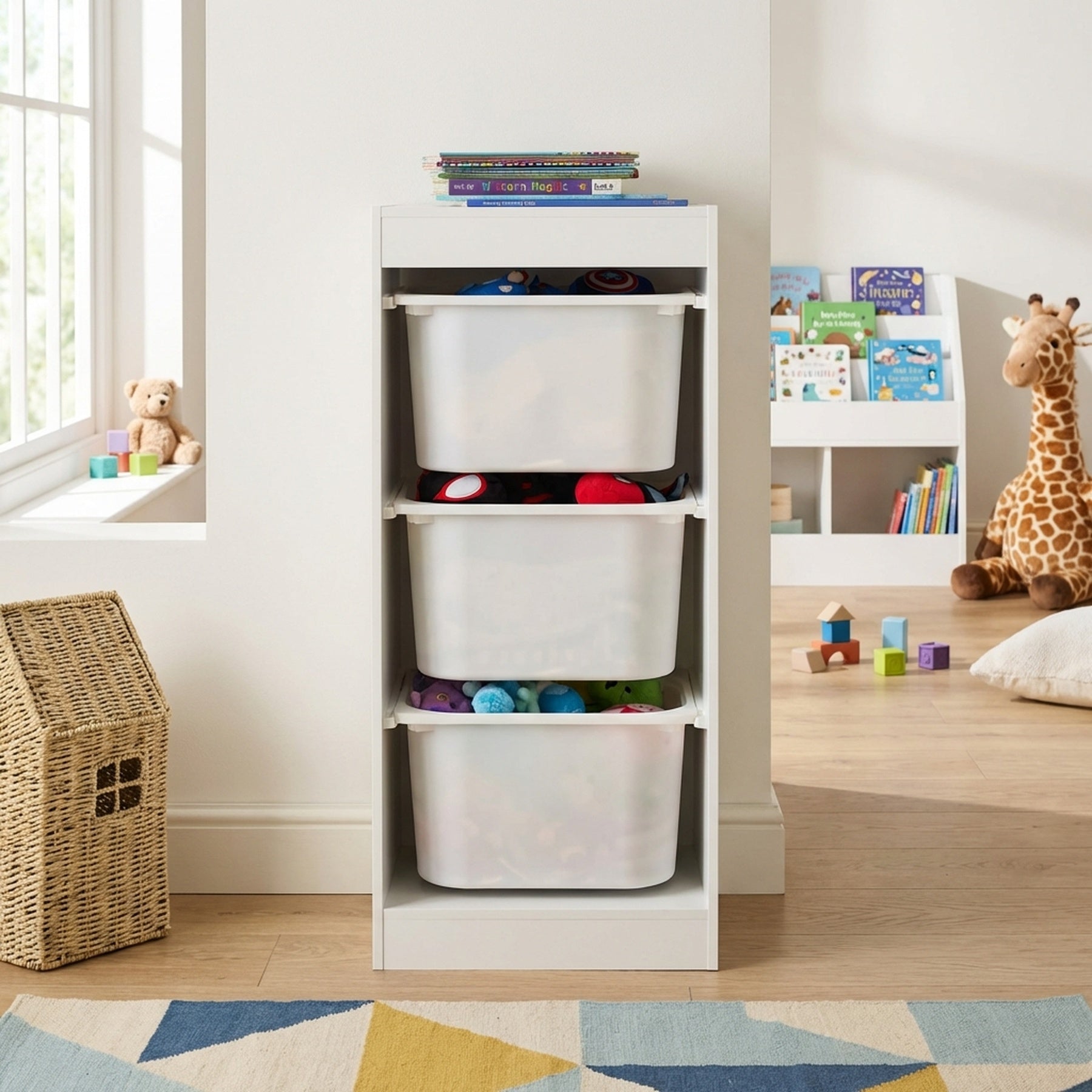 Children's Three Drawer Toy Storage Unit