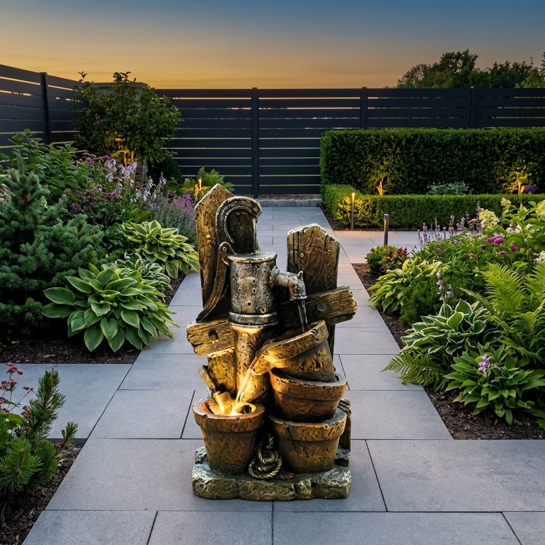 Lunaria Rustic Pump Water Feature