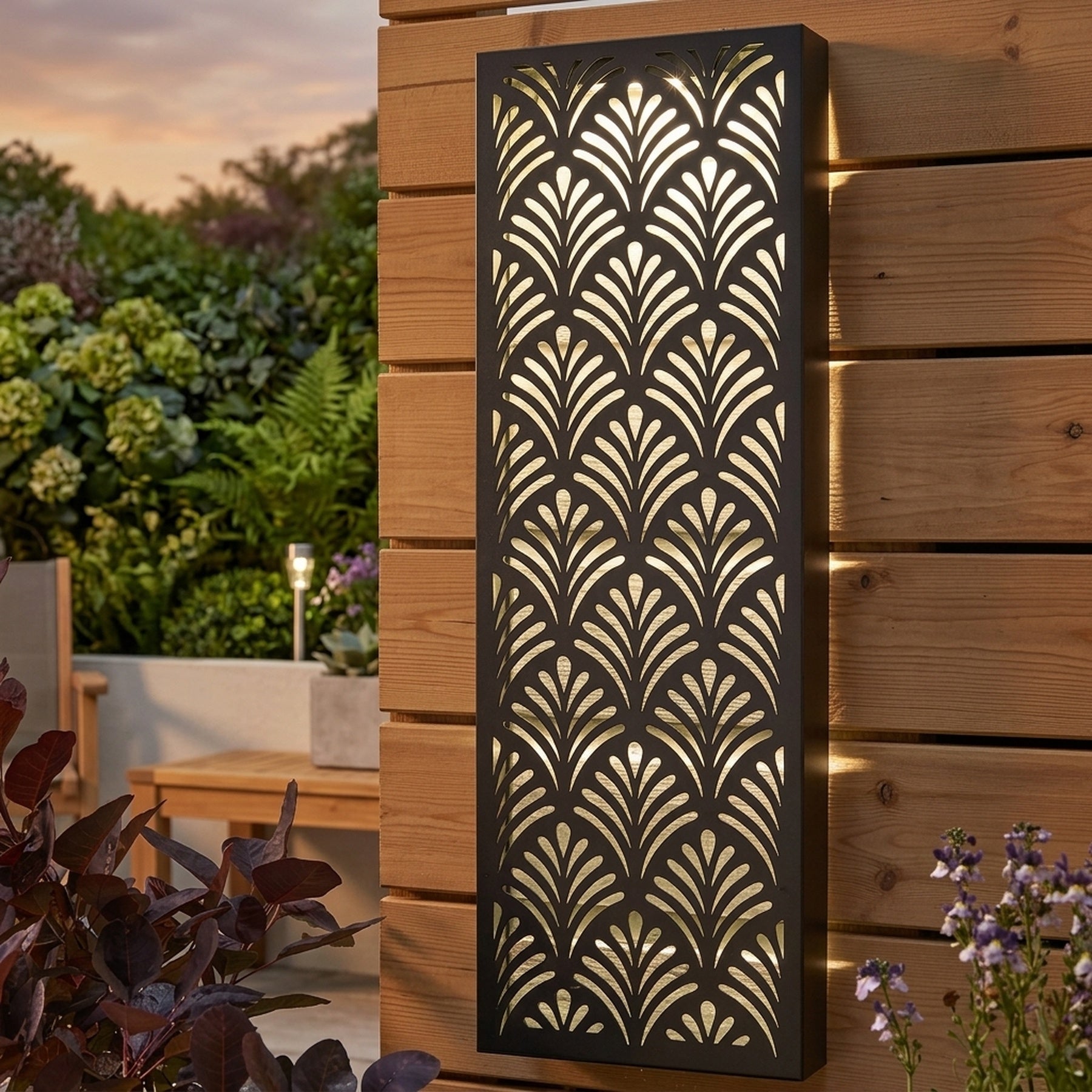 Illumina Papyrus Solar Light Up Wall Art Panel