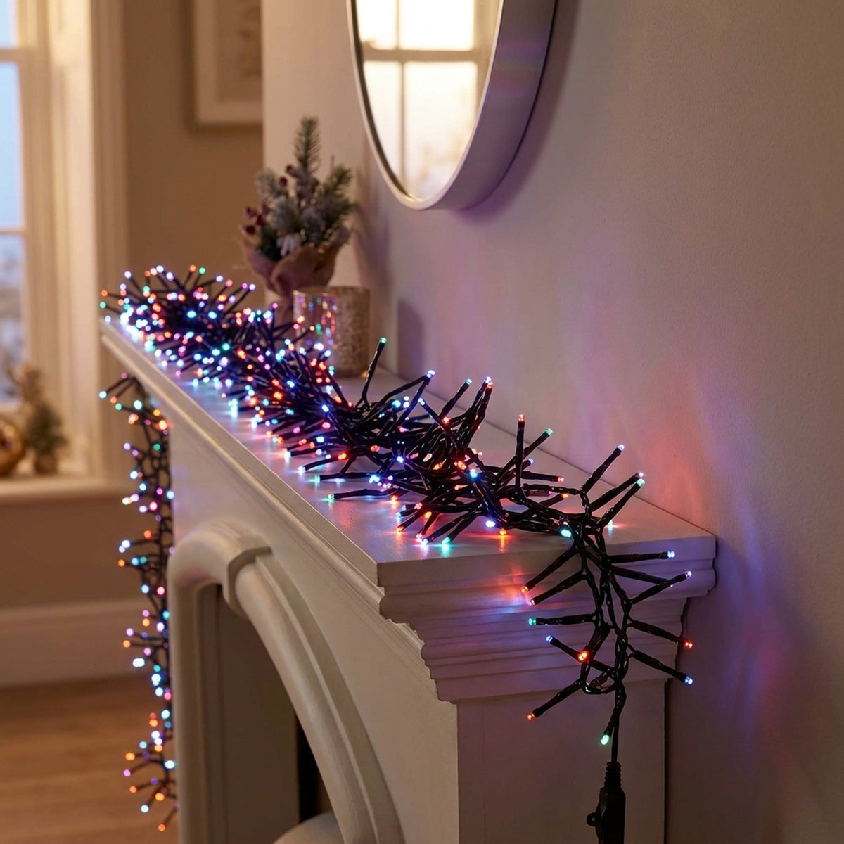 Dazzling Mains Operated 750 LED Cluster String Lights