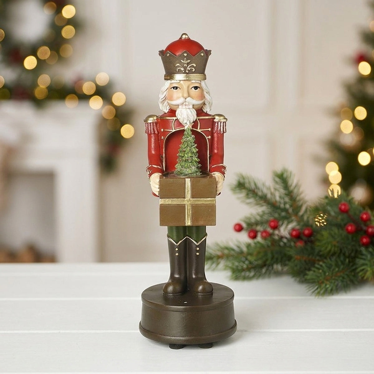 Classic Resin Soldier Music Spinning Decor