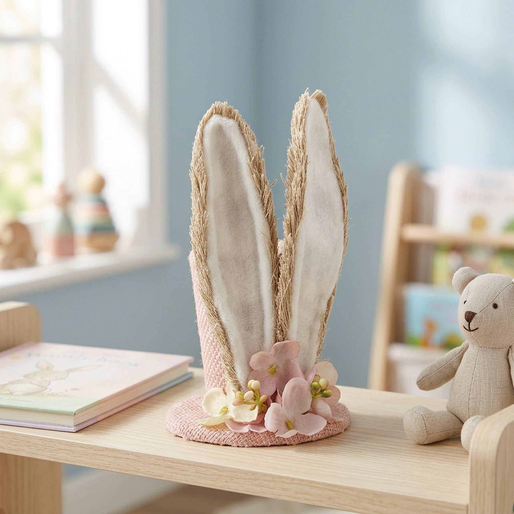 Whimsical Rabbit Hat Ears Ornament