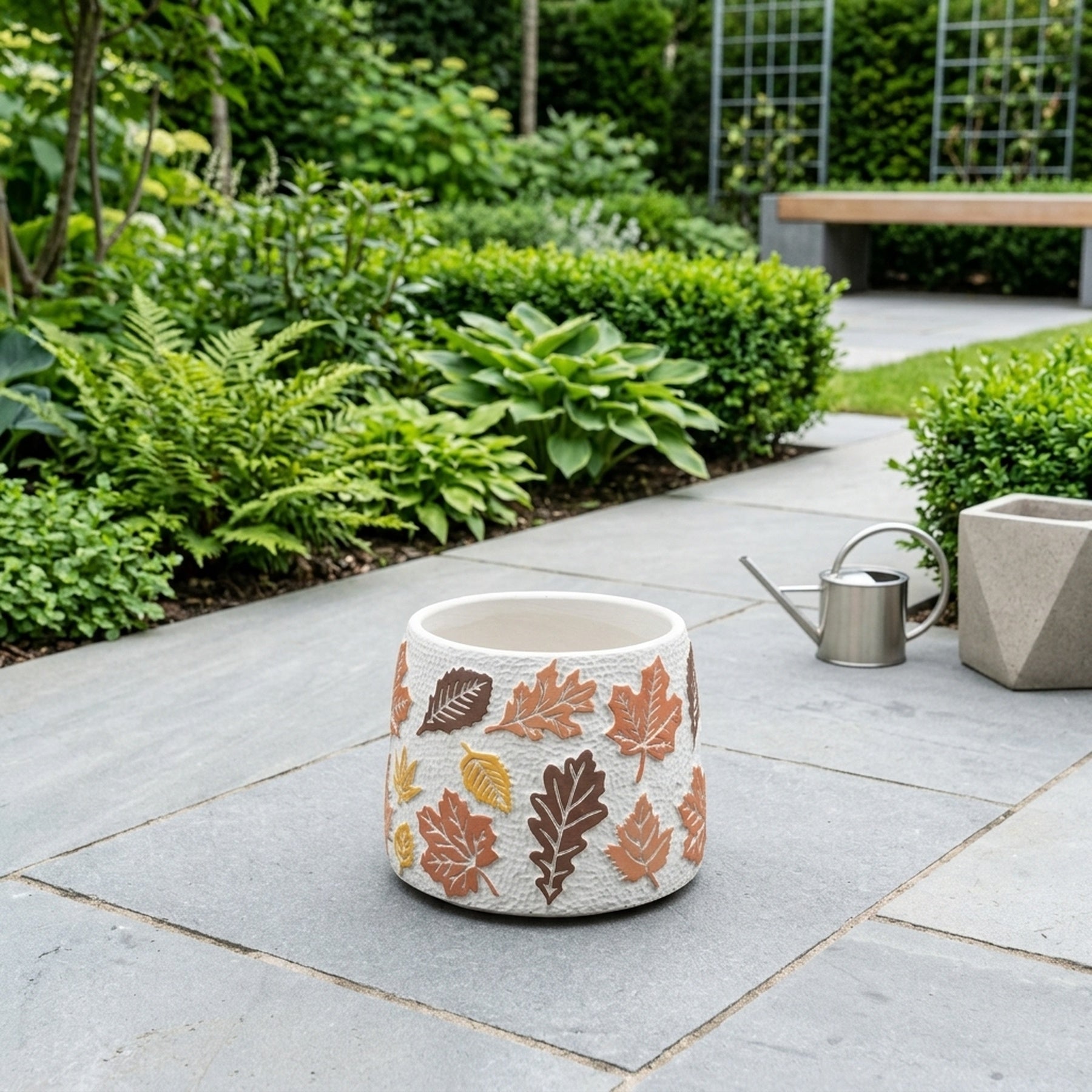 Seasonal Autumn Leaf Garden Planter