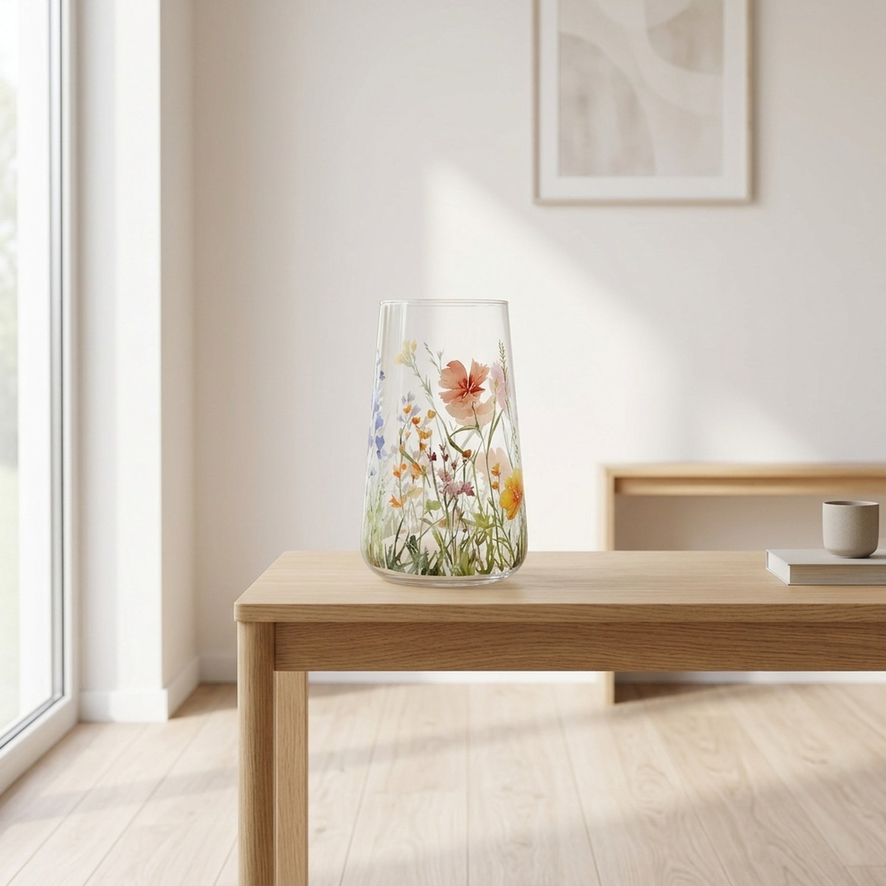 Spring Floral Patterned Decorative Vase