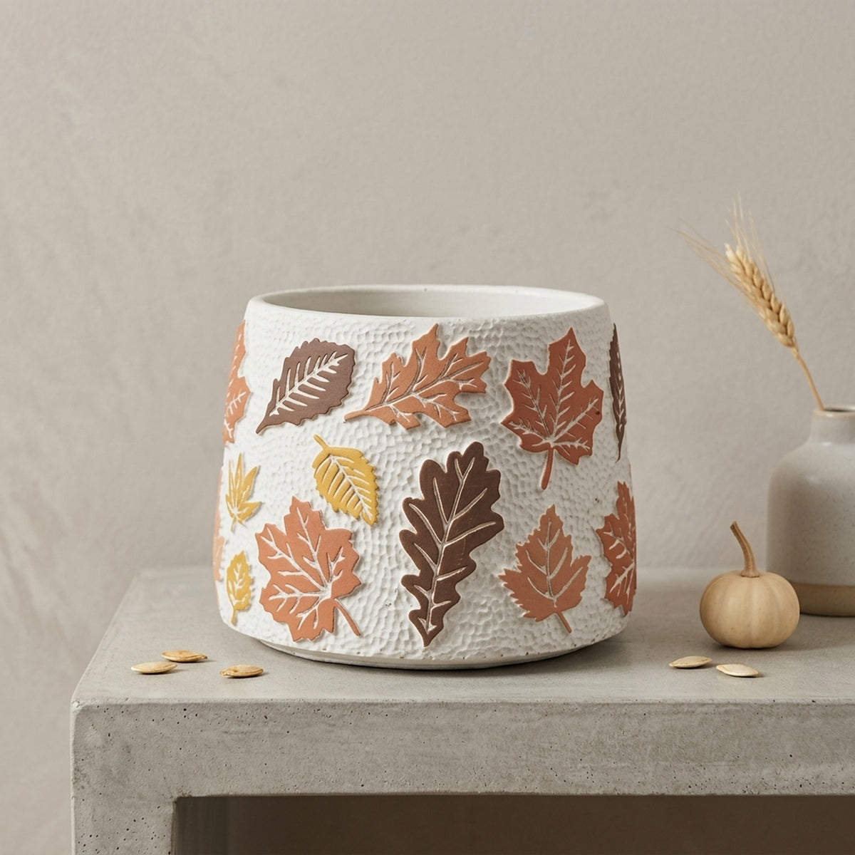 The Harvest Autumn Leaf Planter Pot
