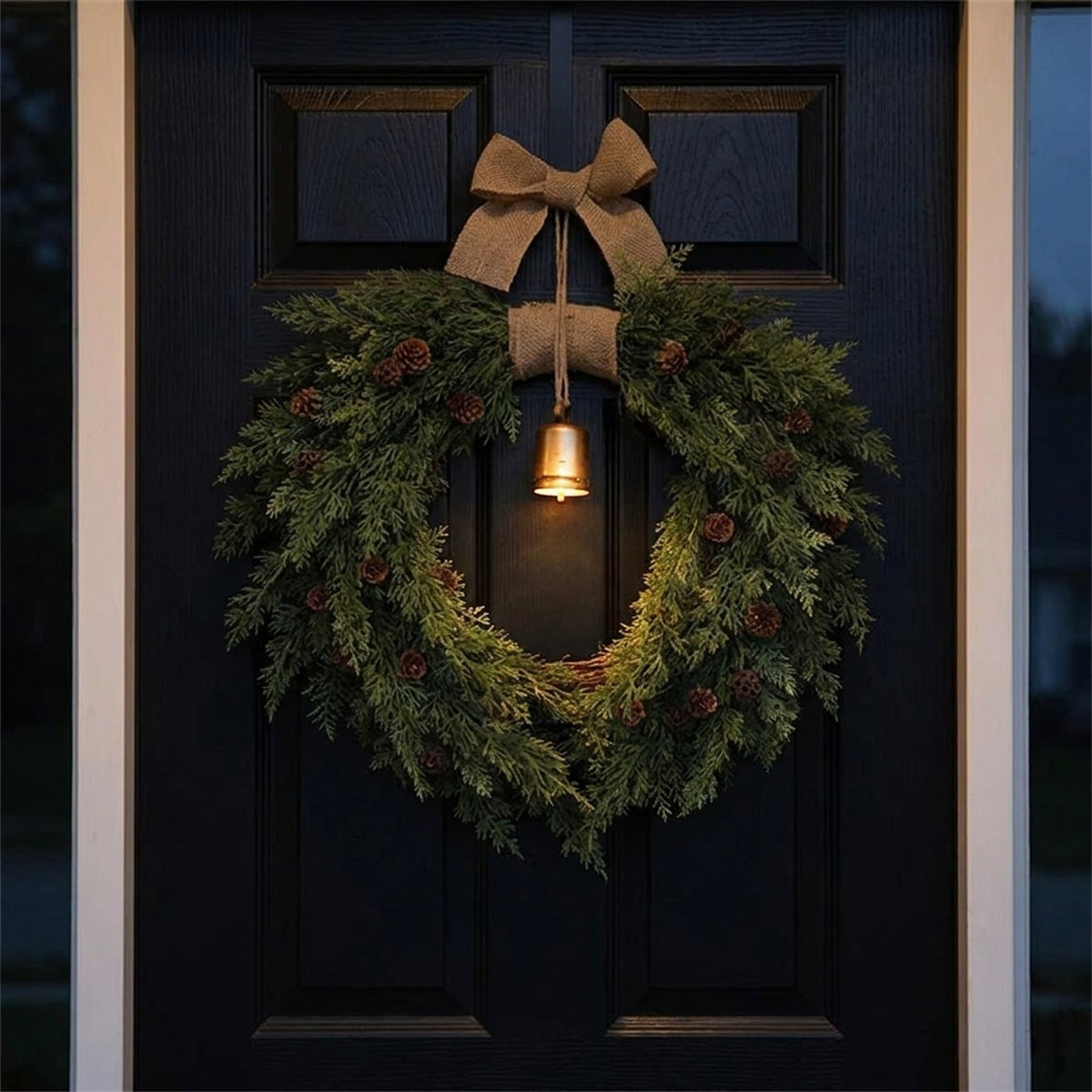 Pre-Lit Front Door Christmas Wreath
