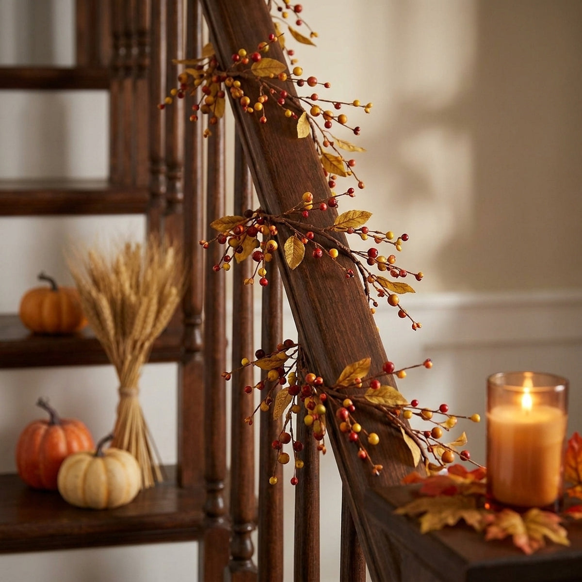 Rustic Twig and Berry Door Garland