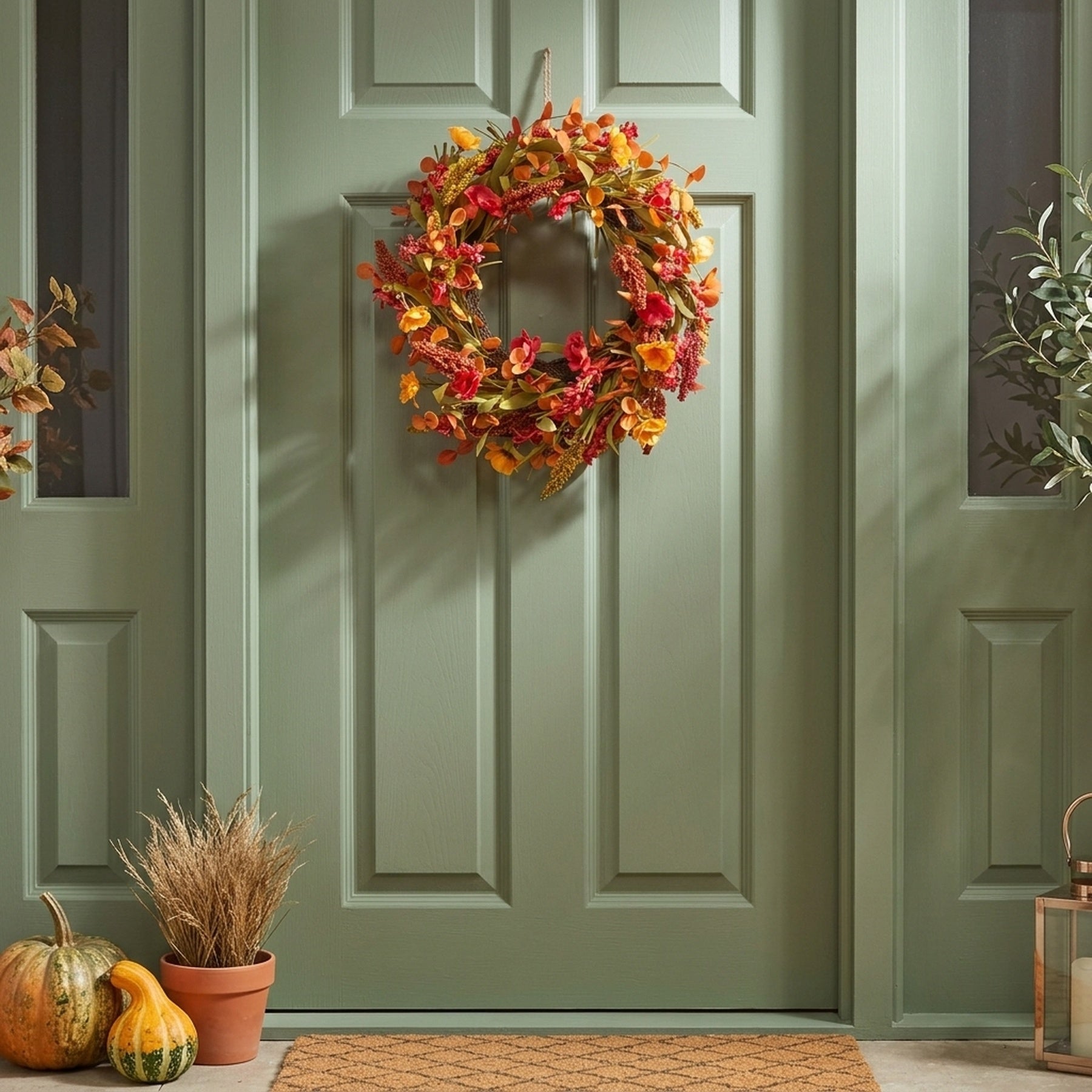 Hand Crafted Autumnal Swirl Wreath
