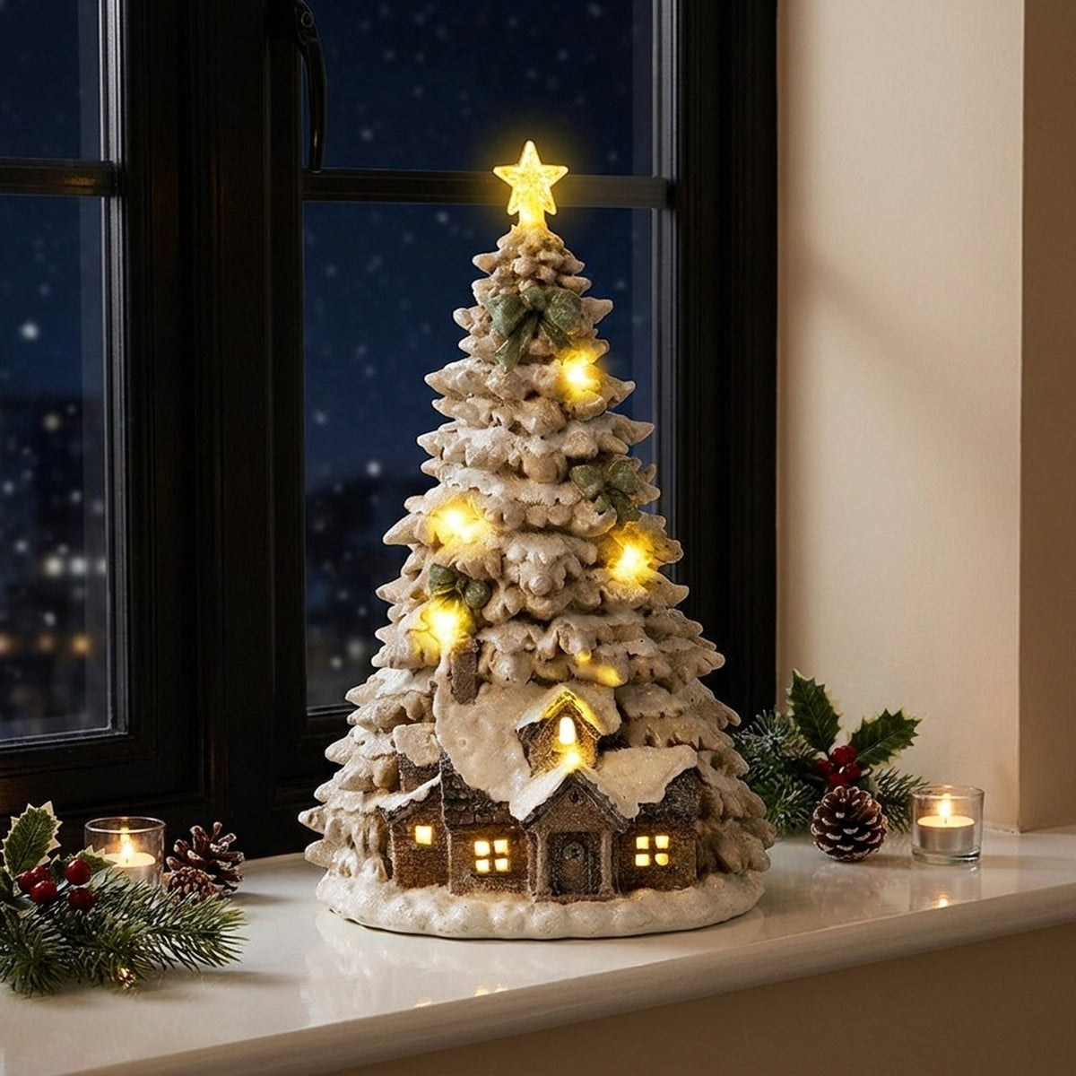 Sparkling Led Light Up Cone Tree