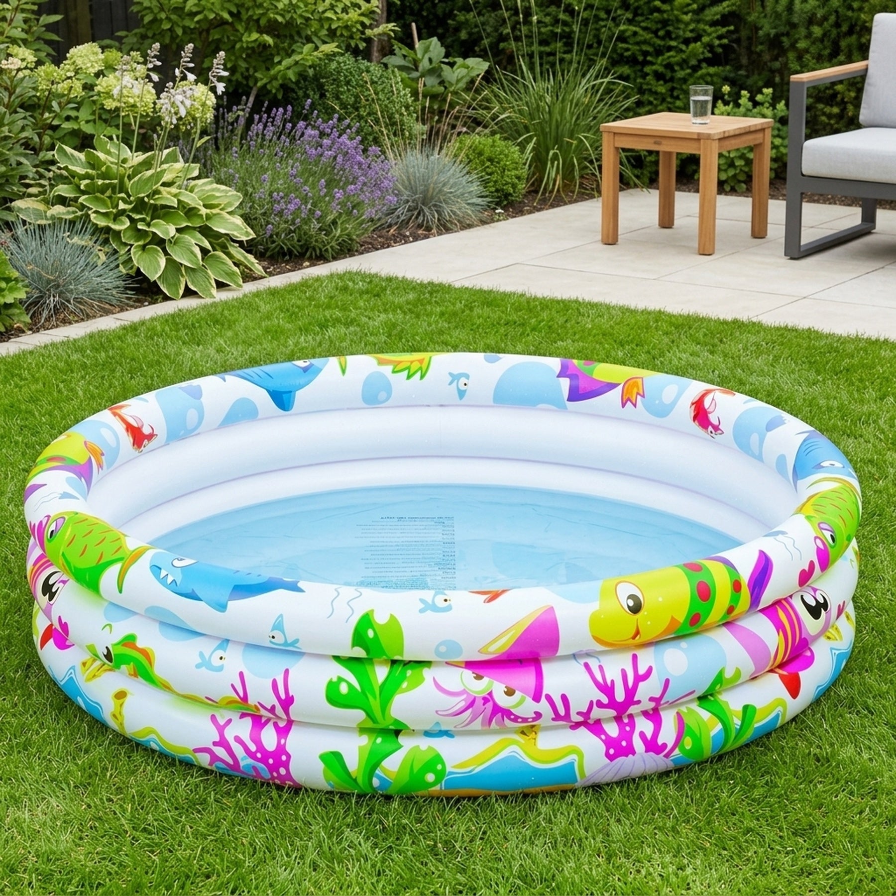 Summer Fun Three Ring Inflatable Paddling Pool