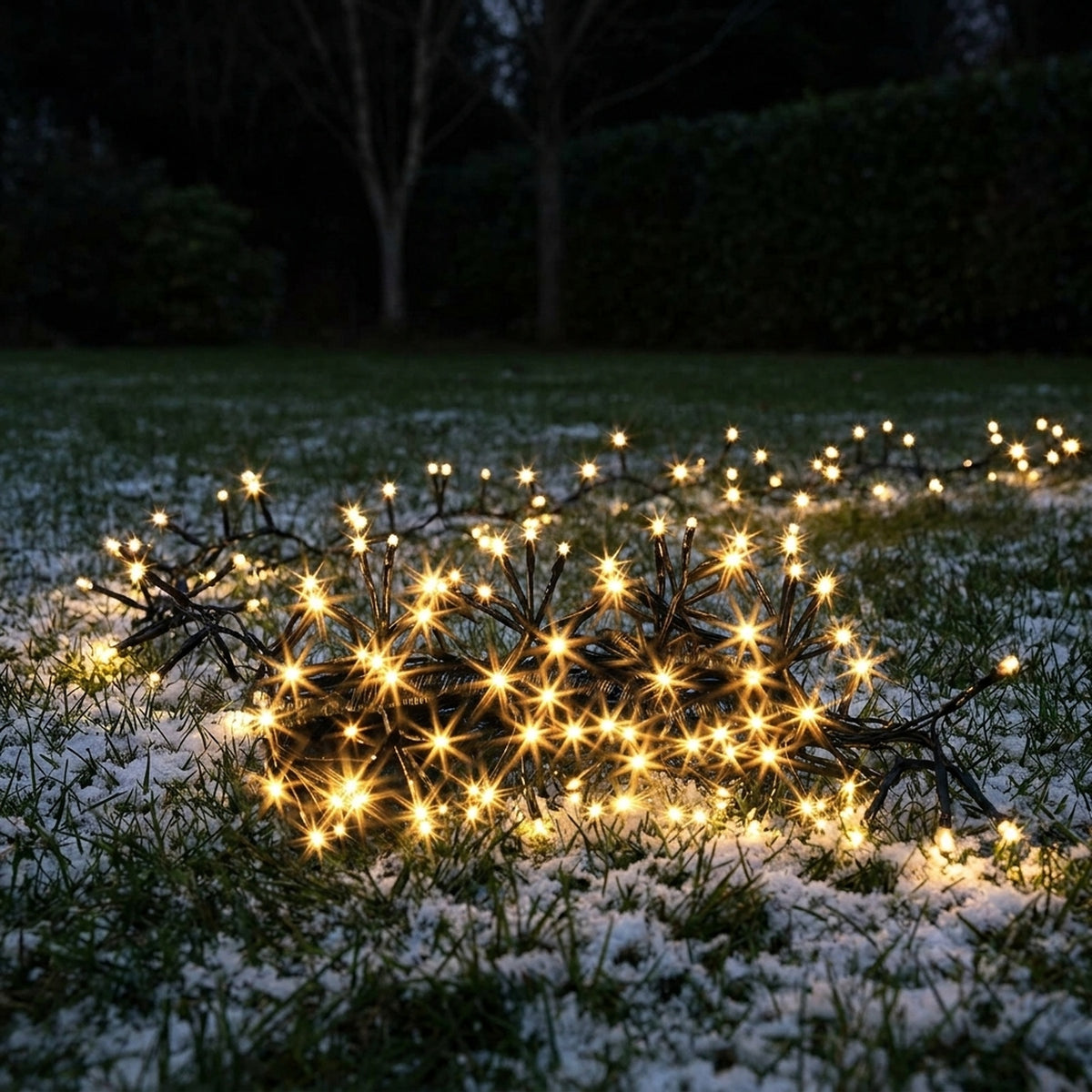 Outdoor Starburst Arch with Warm White LED Lights