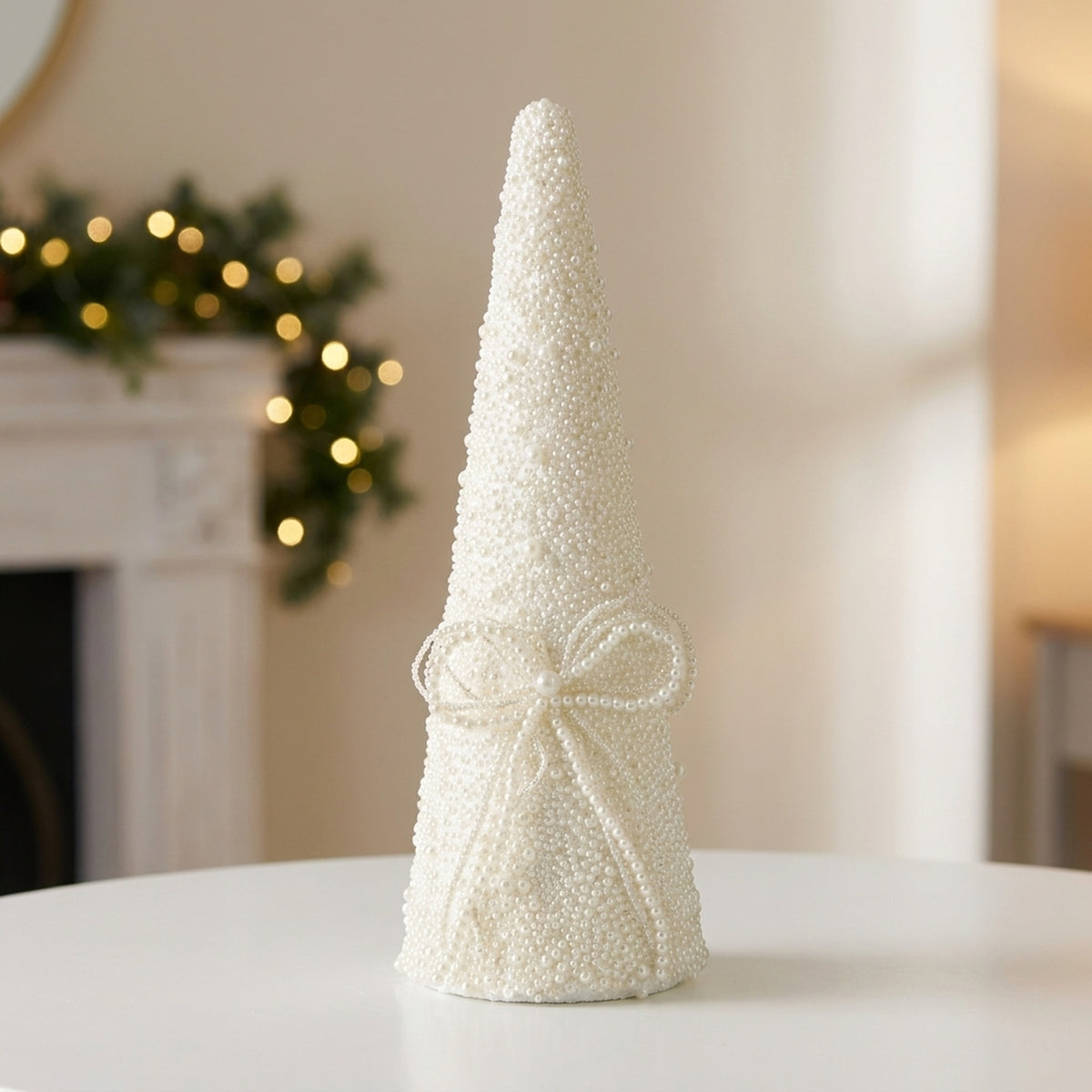 40cm Pearl Effect Decorative Christmas Tree